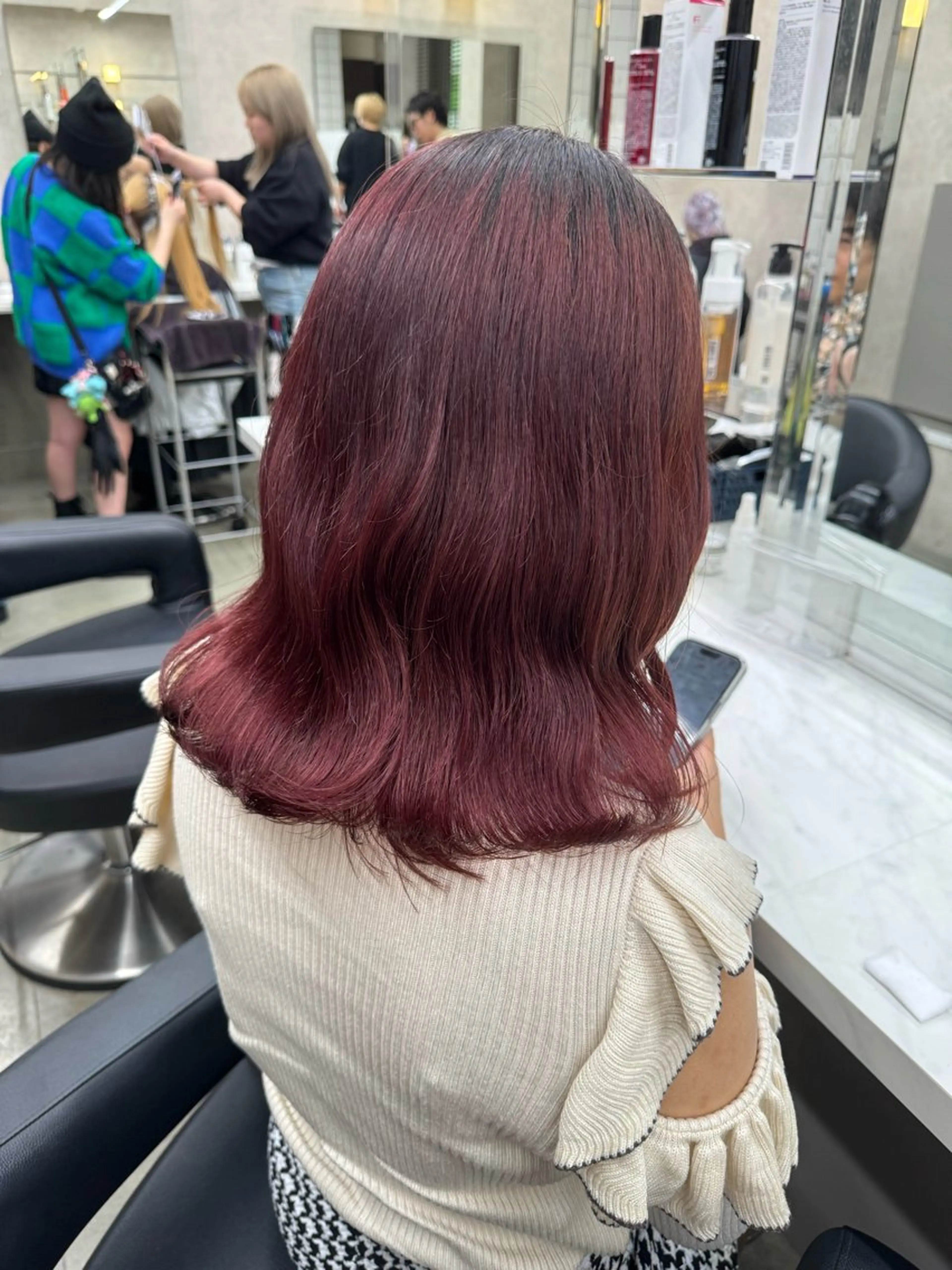 セミロング カラー パーマ ヘアアレンジ メンズ キッズ 🩰トレンド垢抜け ヘアUNITED🩰のヘアスタイル