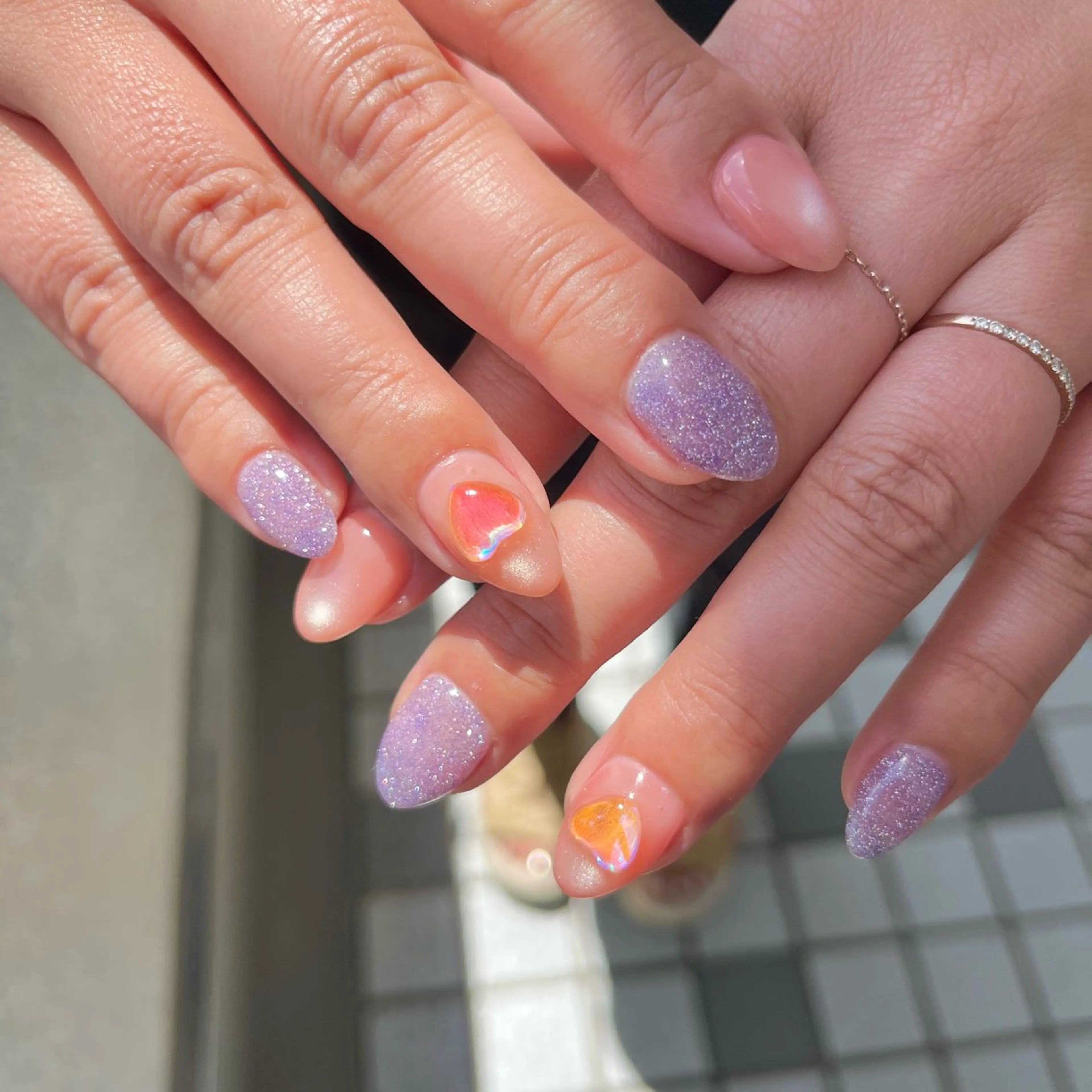ネイル ハート ハンドネイル Momonails Ayanoのネイルデザイン