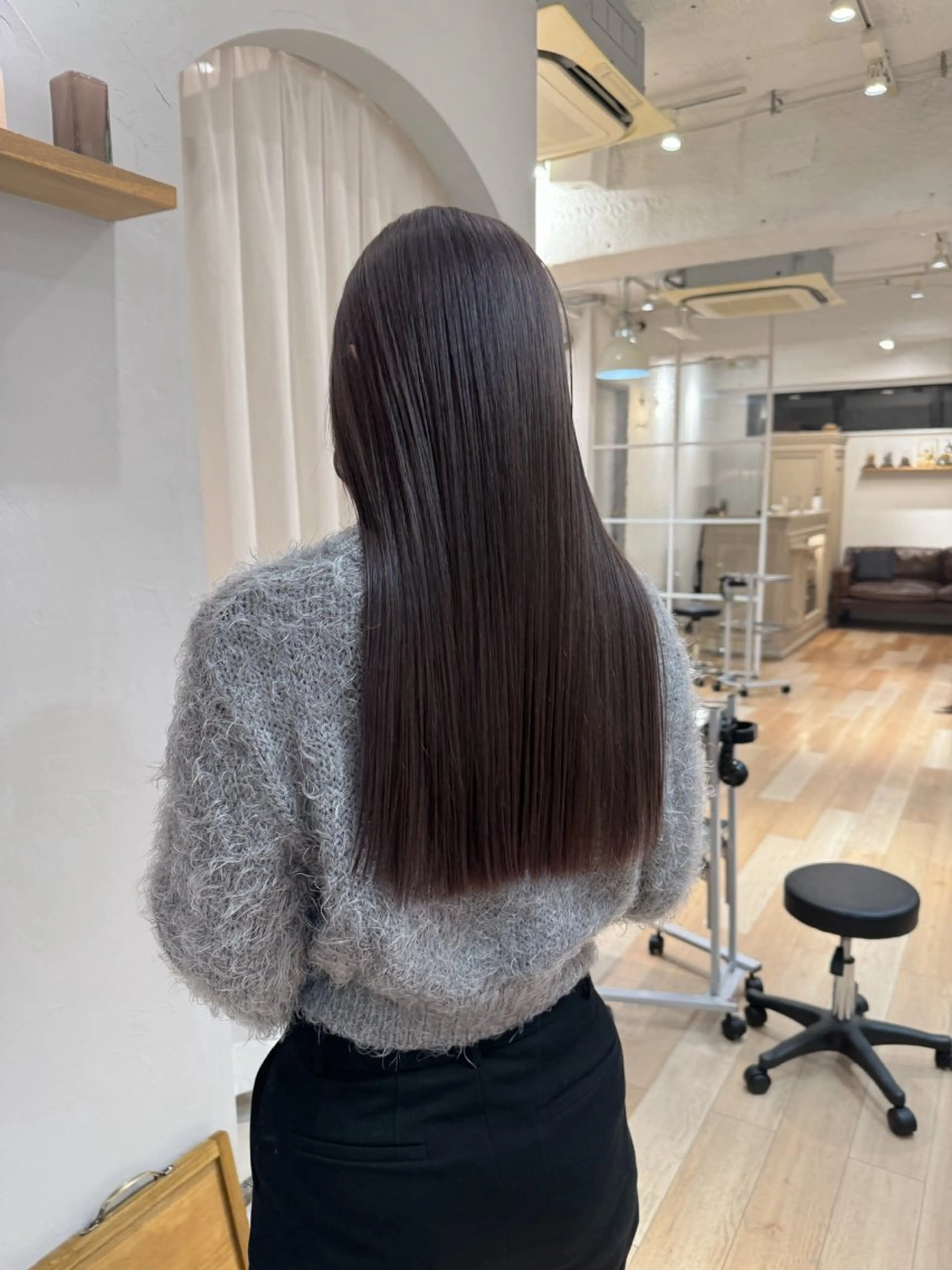 ロング カラー グレージュ ラベンダーカラー ラベンダーグレージュ ラベンダーグレー ヘアカラー 艶カラー 🤍🫧/makoのヘアスタイル