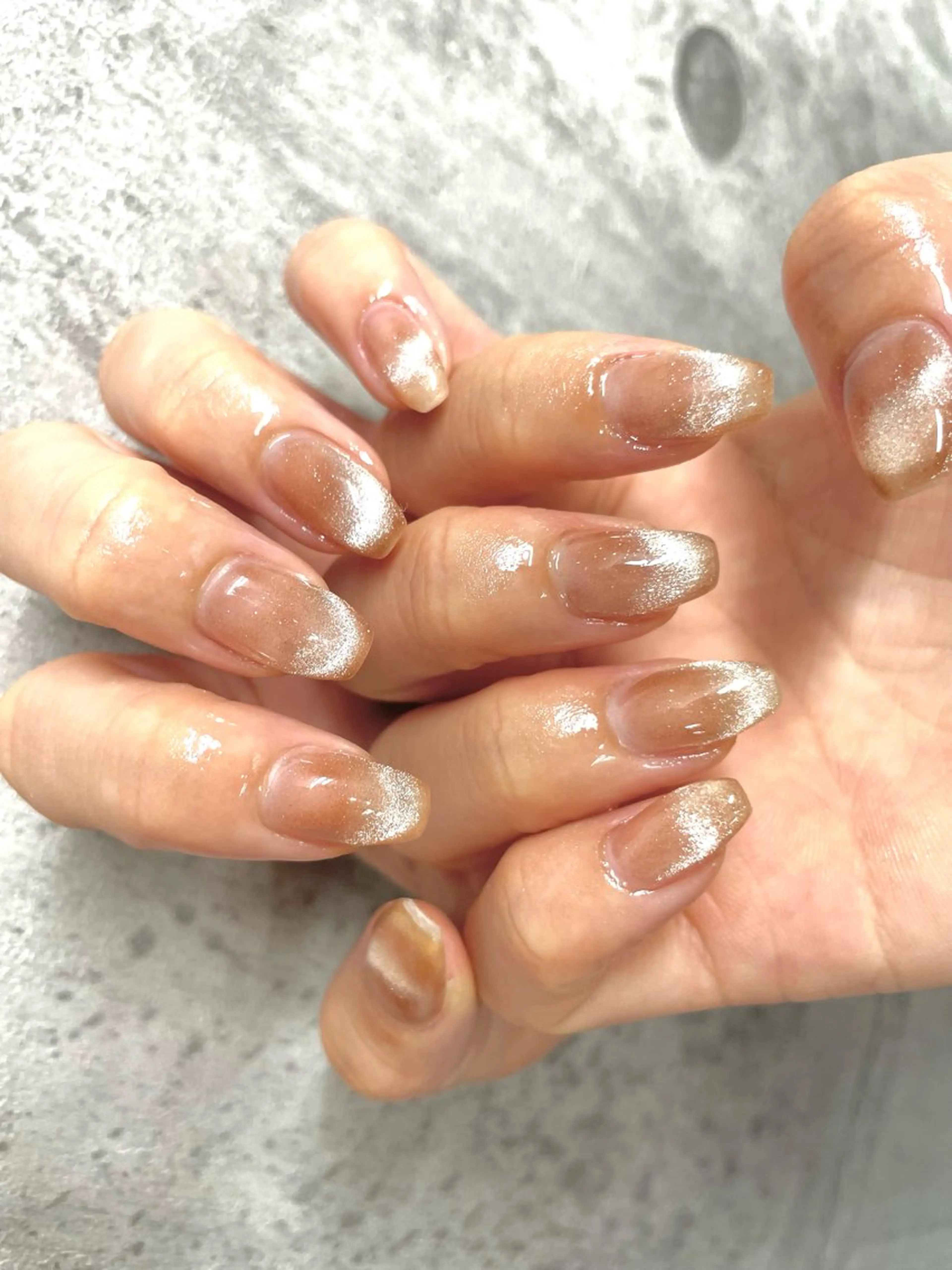 ネイル フレンチネイル マグネットネイル マグネットフレンチ nail salon  yam.所属・nail salon yam.のネイルデザイン