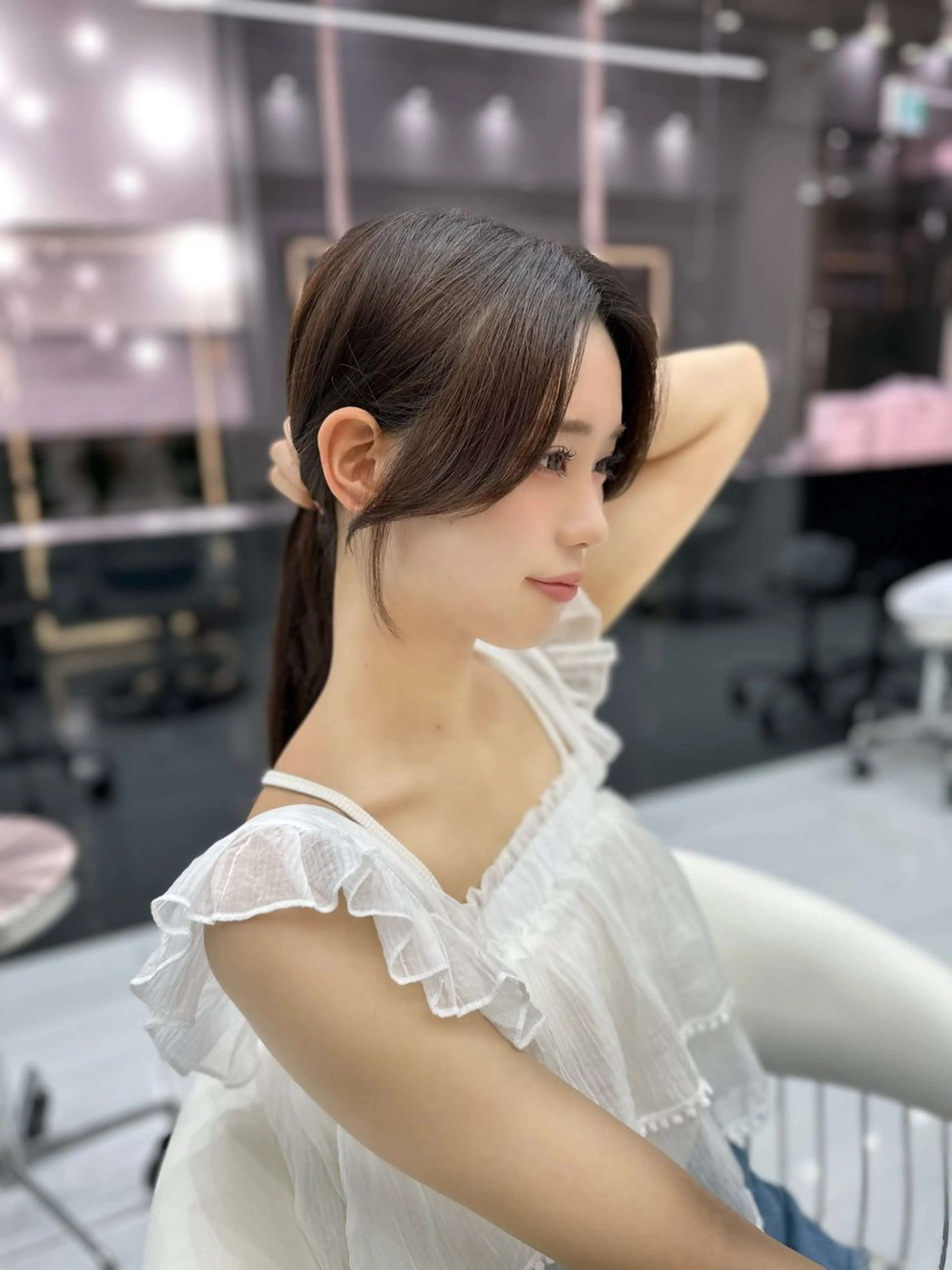 セミロング 髪質改善 トリートメント カット ヘアカラー トリートメント 新宿/韓国レイヤー/ 髪質改善/佐藤航のヘアスタイル