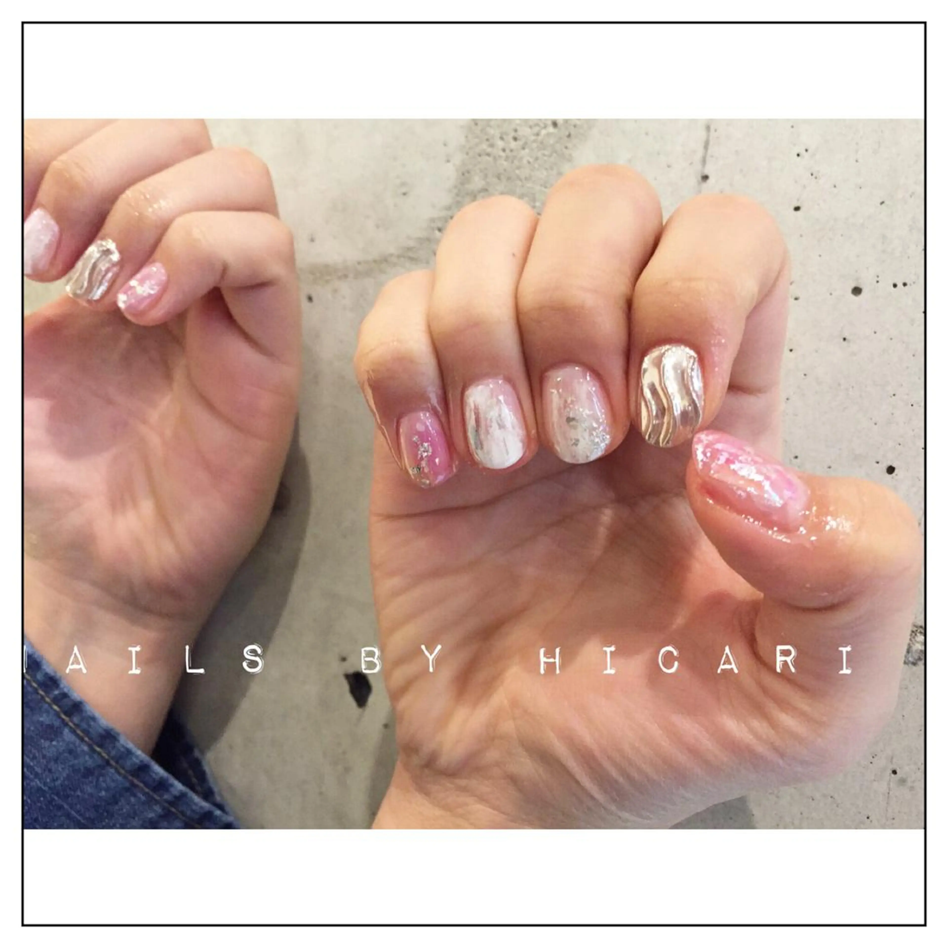 ネイル マツエク・マツパ ジェルネイル ニュアンスネイル パラジェル illum hicariのネイルデザイン