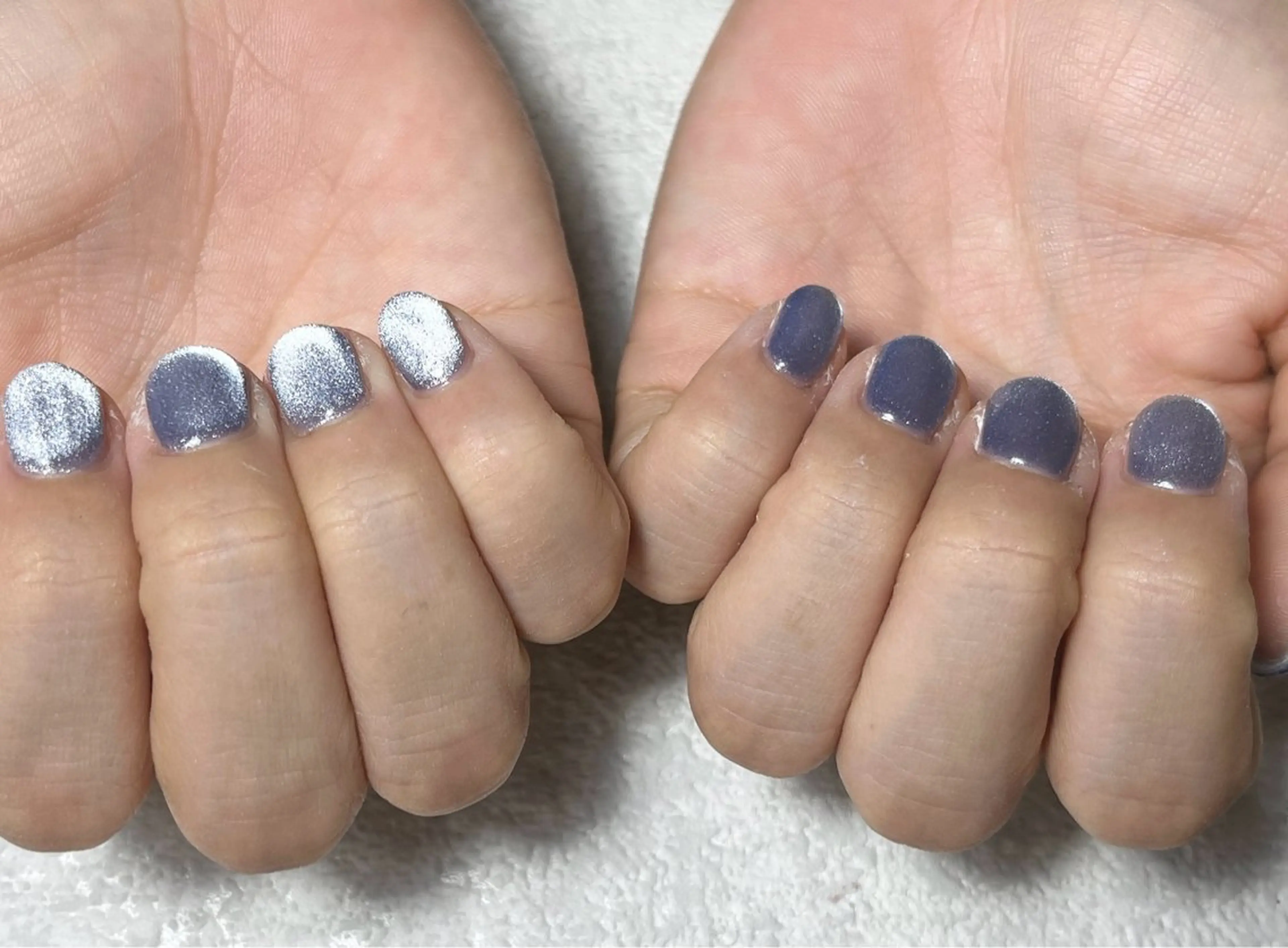 ネイル オーロラネイル フットネイル フレンチネイル ジェルネイル 韓国ネイル kikinail 溝の口のネイルデザイン