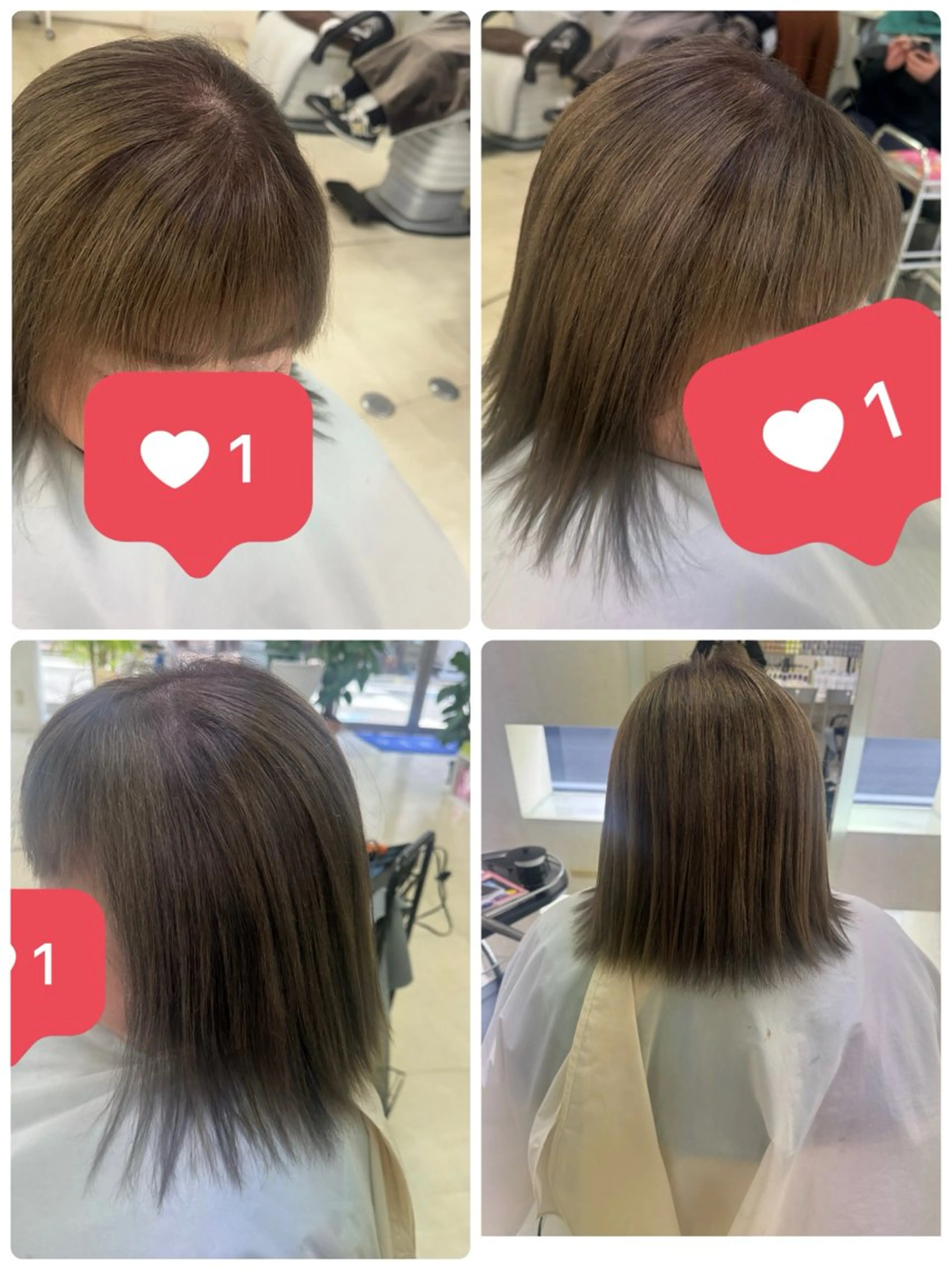ミディアム タカハシ リナのヘアスタイル