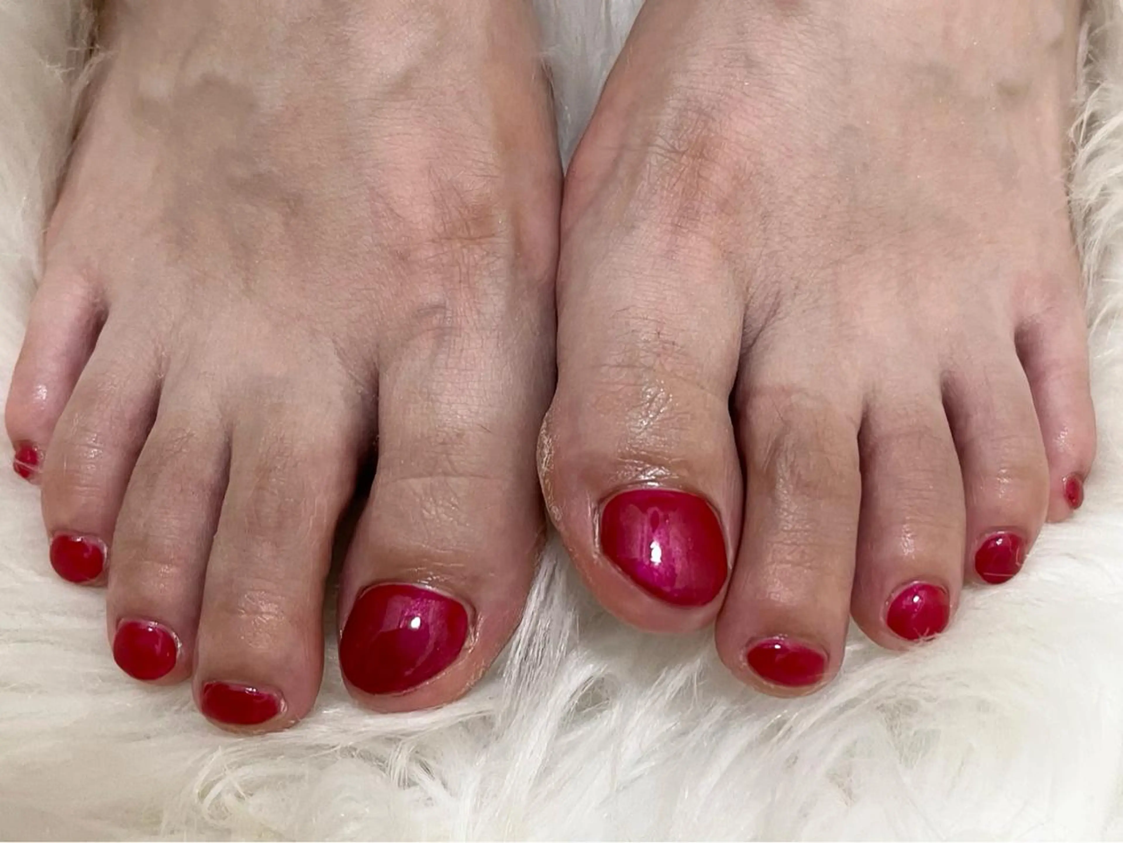 ネイル オーロラネイル フラワーネイル フットネイル フレンチネイル ジェルネイル フットネイル Mogu nail 二子玉川のネイルデザイン