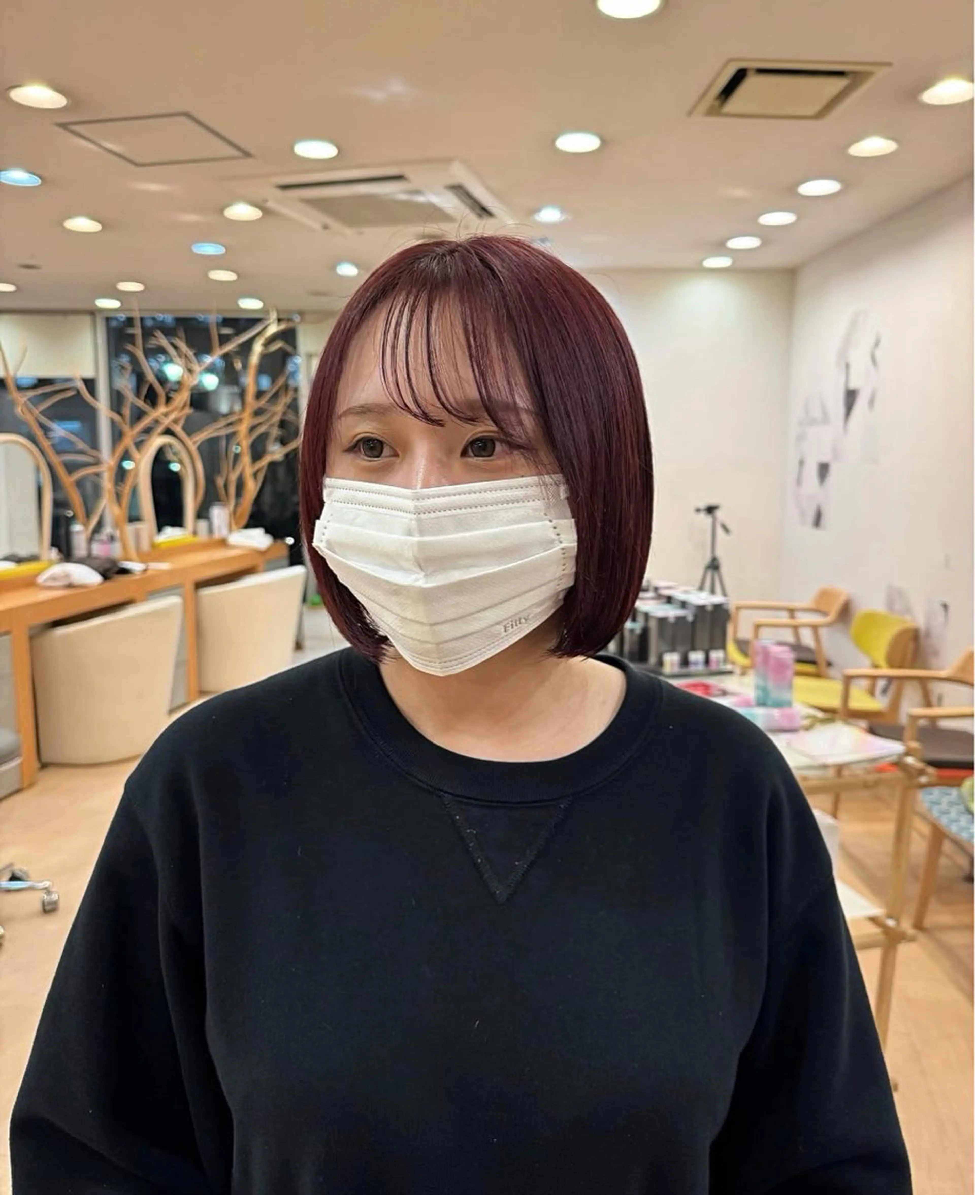 ショート ヘアカラー トリートメント erika/ボブ /暖色カラーのヘアスタイル