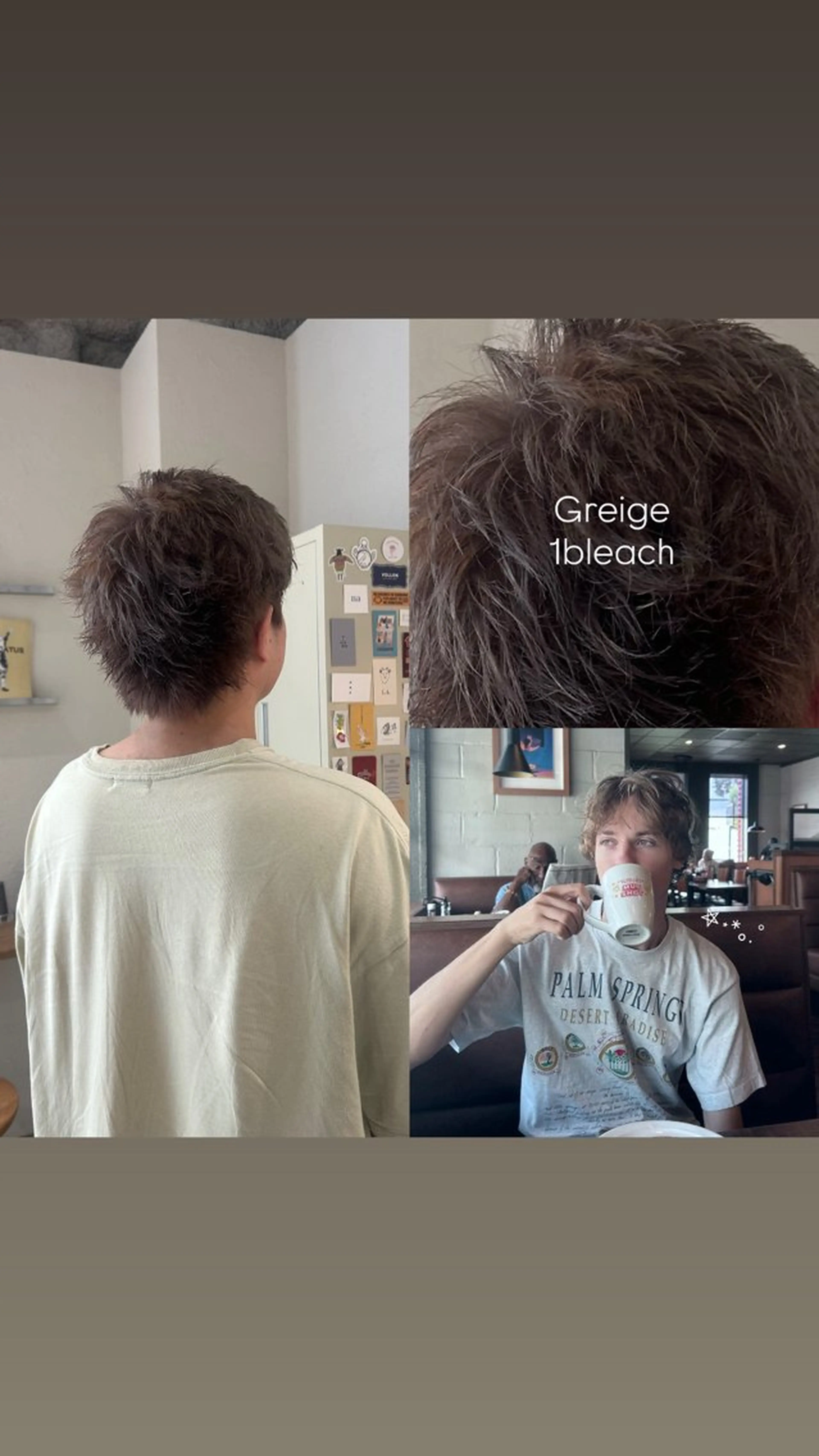 ショート カラー メンズ メンズブリーチ ブリーチ グレージュ ヘアカラー 🌷似合わせカラー 🌷/岡崎/アイ🐰のヘアスタイル