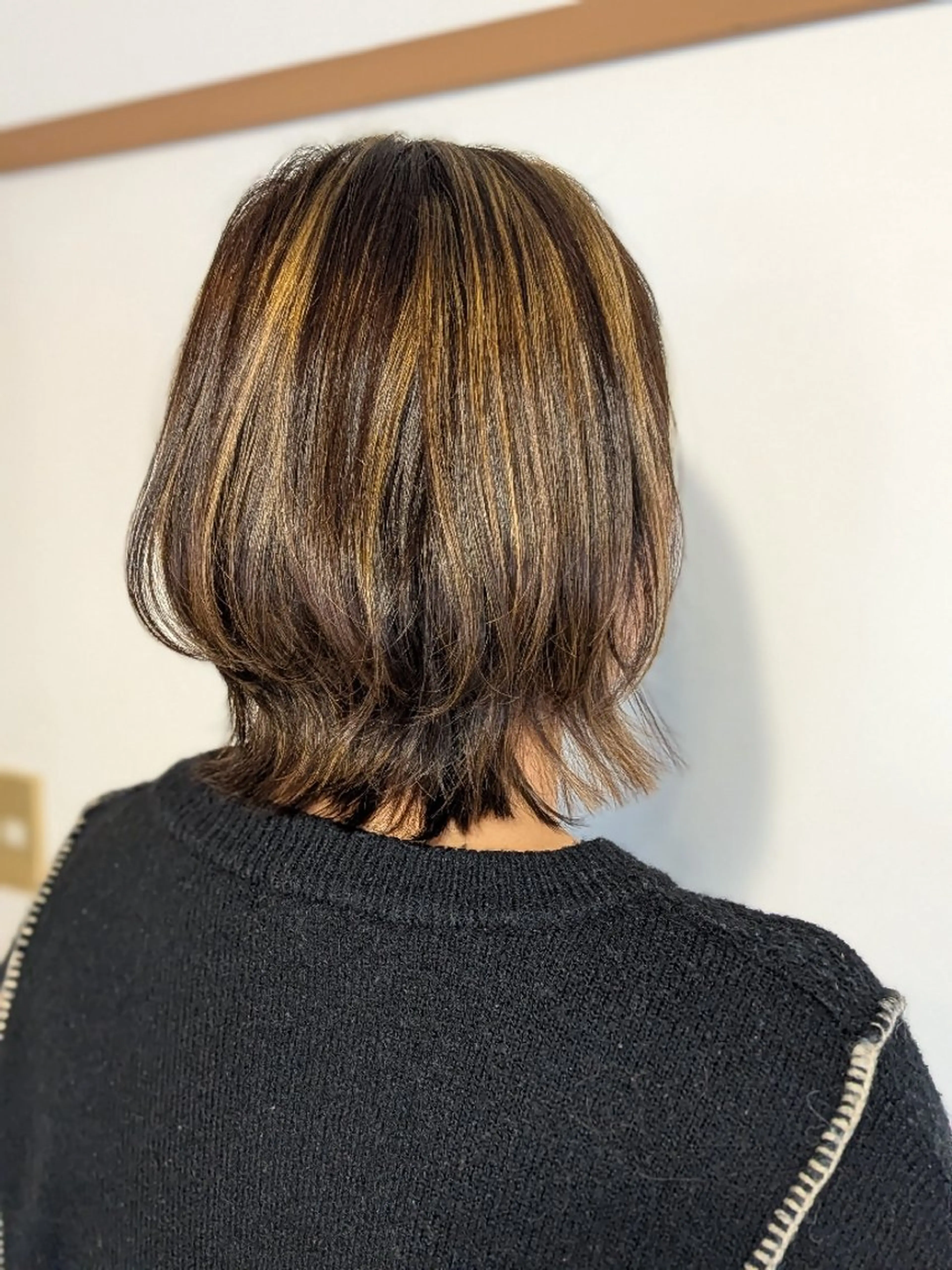 ミディアム ケアカラー hairsalon roko所属・佐々木あきこ 髪質改善ストレートのヘアスタイル