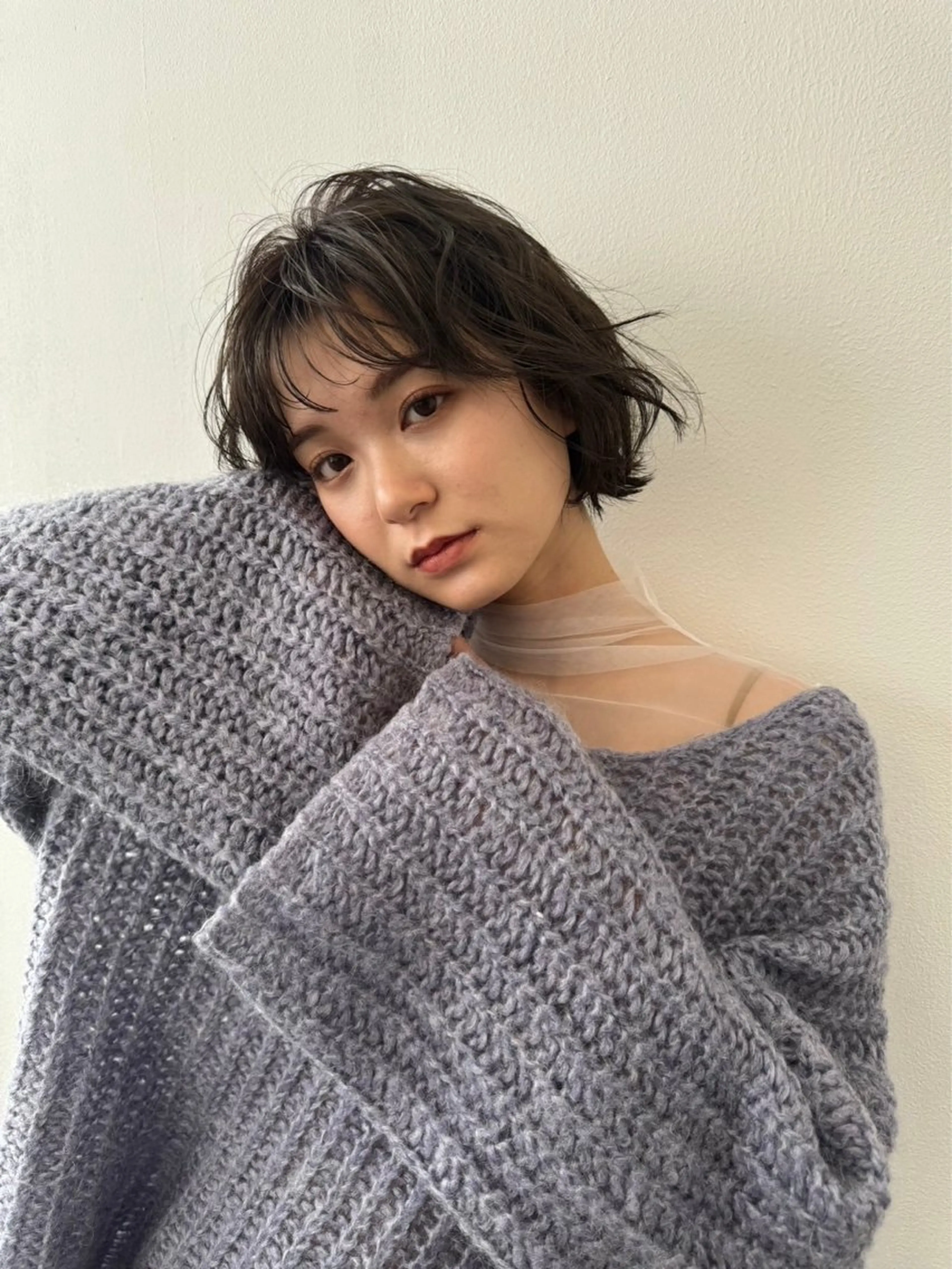 ショート カット ヘアカラー トリートメント LUCCI所属・udaハイトーン /ボブ/レイヤーのヘアスタイル