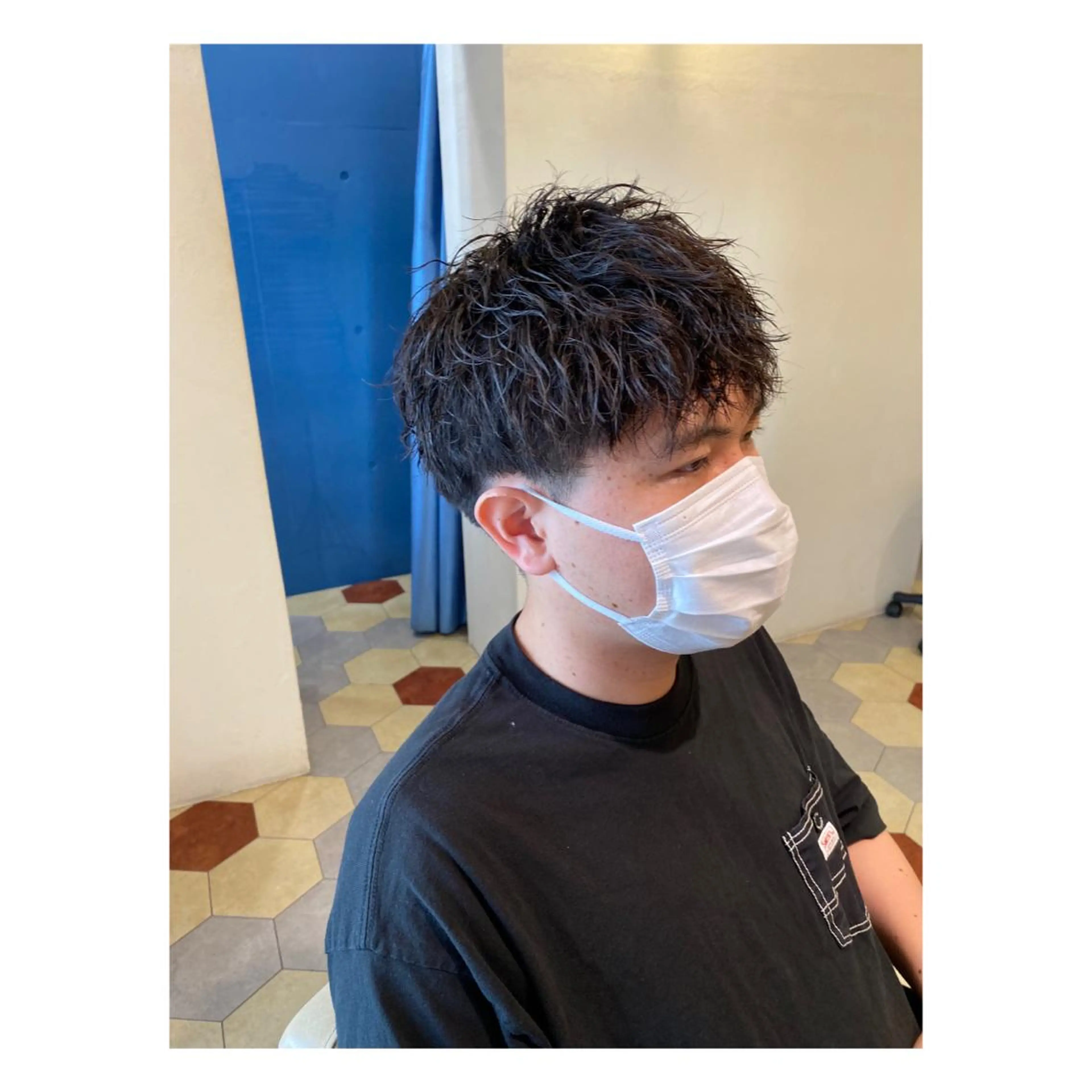 パーマ メンズ カット パーマ 菊池大一 溝の口パーマのヘアスタイル