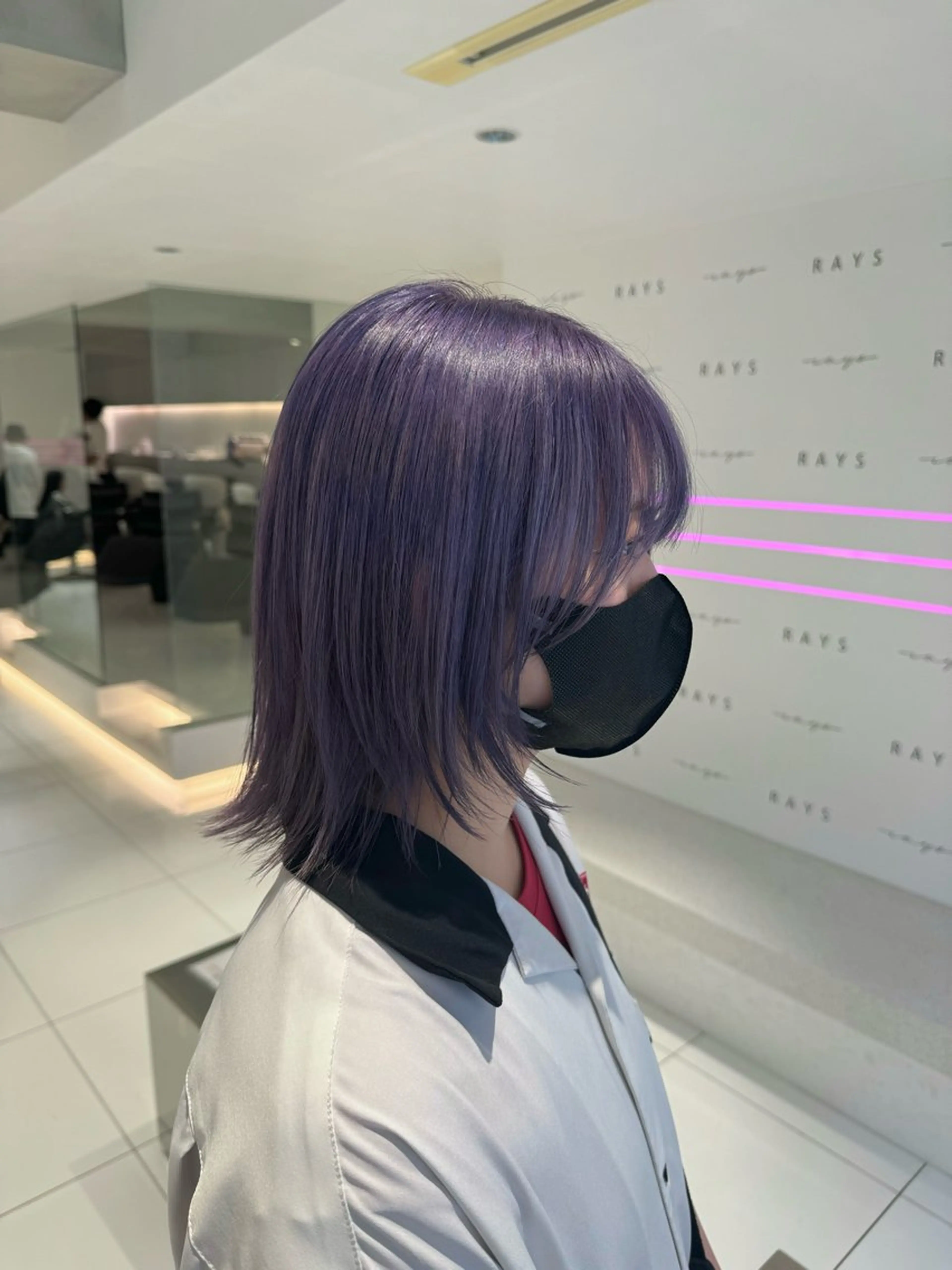 ミディアム ヘアカラー ｱｵﾇﾏﾐﾕ☁️ /ボブ/ハイトーン/のヘアスタイル