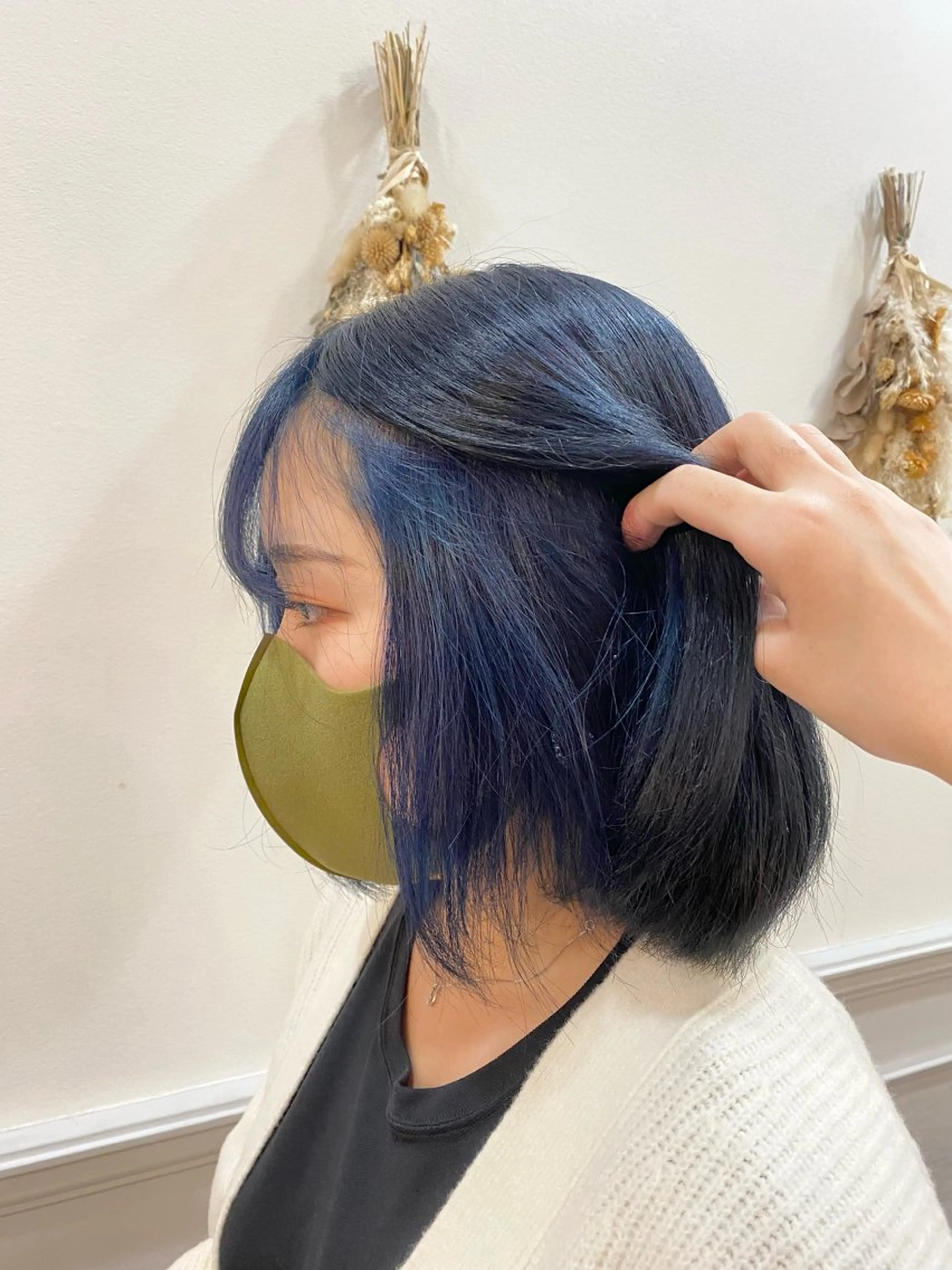 ミディアム ヘアカラー つじ みさきのヘアスタイル
