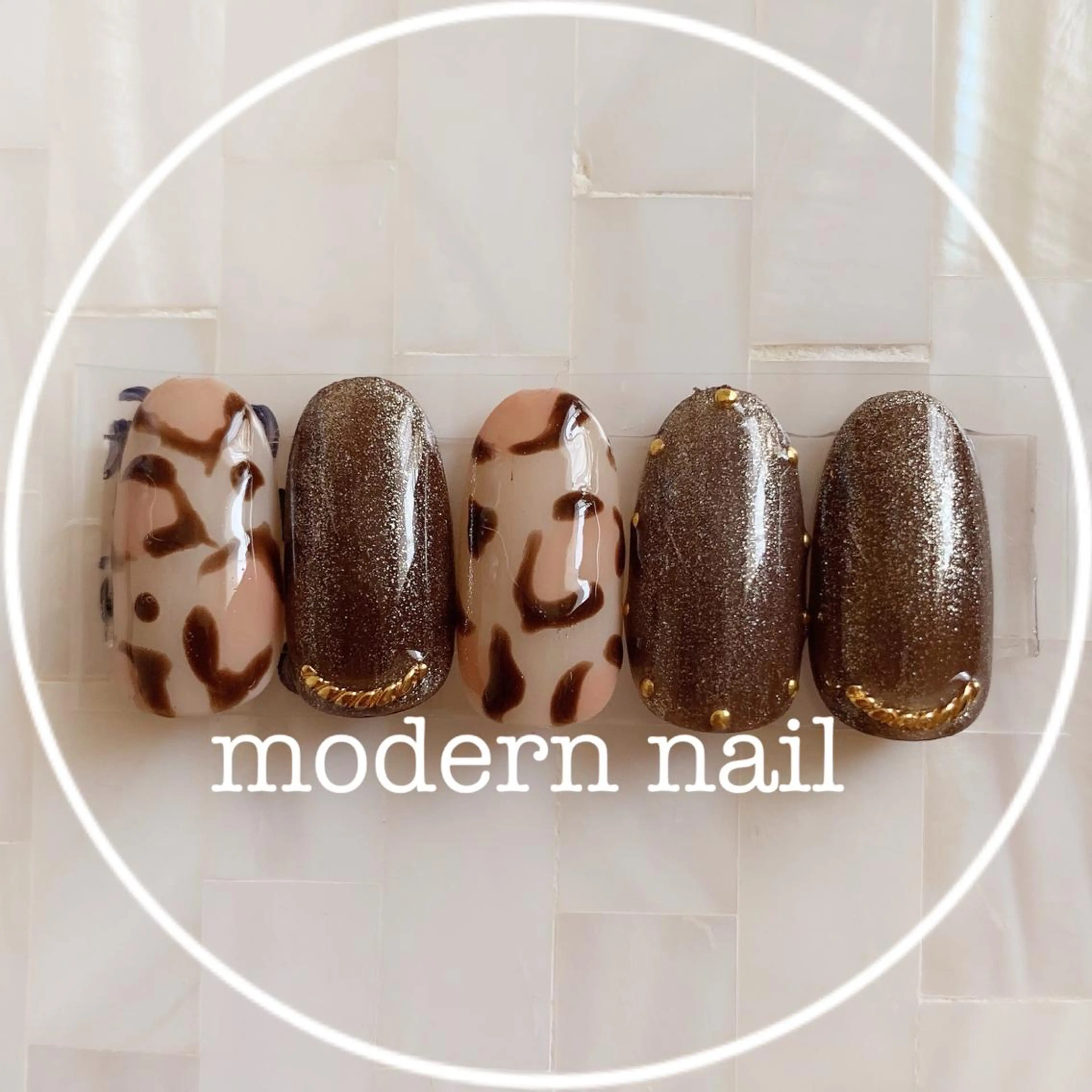 ネイル アニマル柄 ハンドネイル 小川 玲奈のネイルデザイン