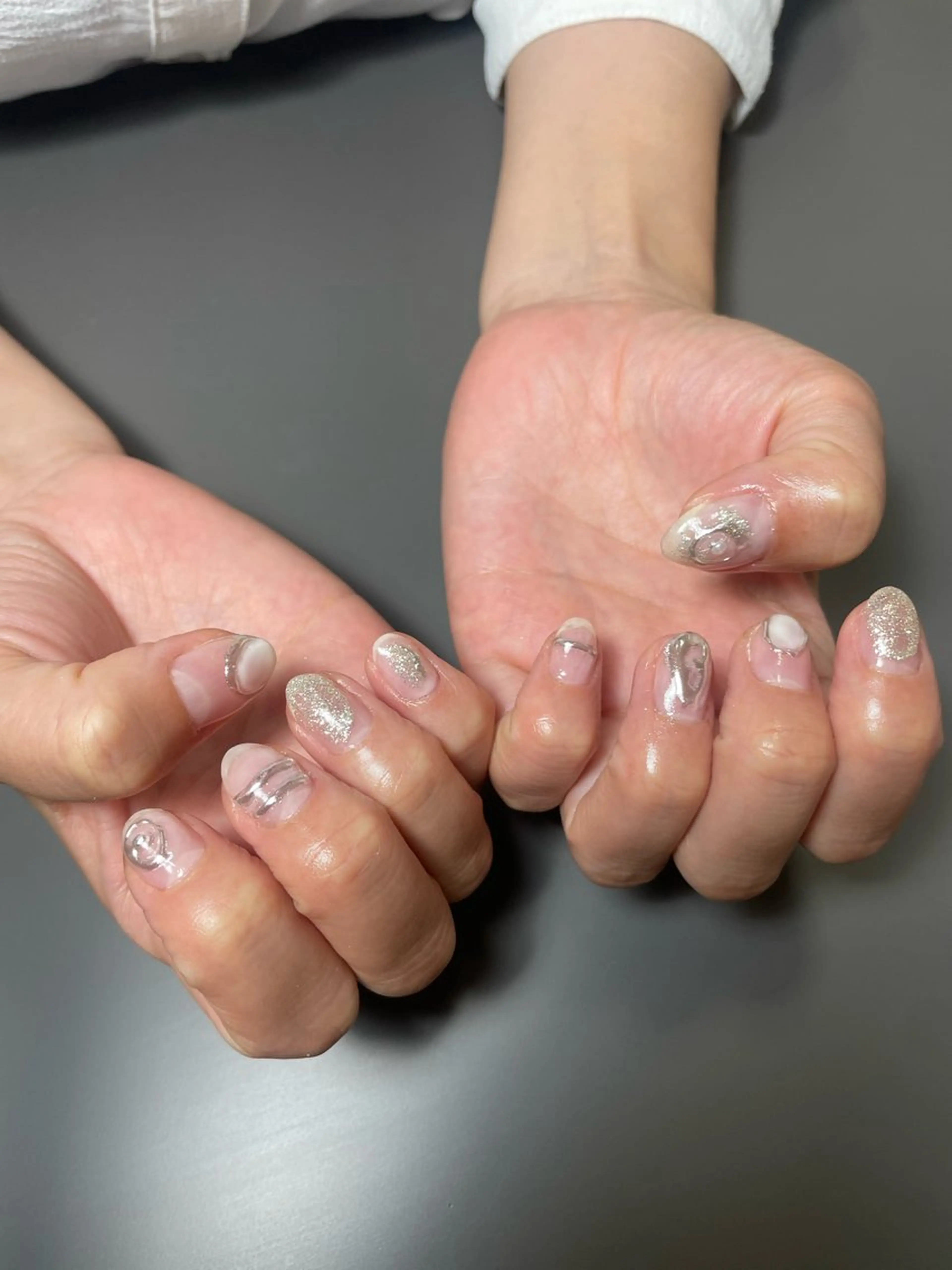 ネイル 持ち込み ニュアンスネイル ハンドネイル 永田 岬のネイルデザイン