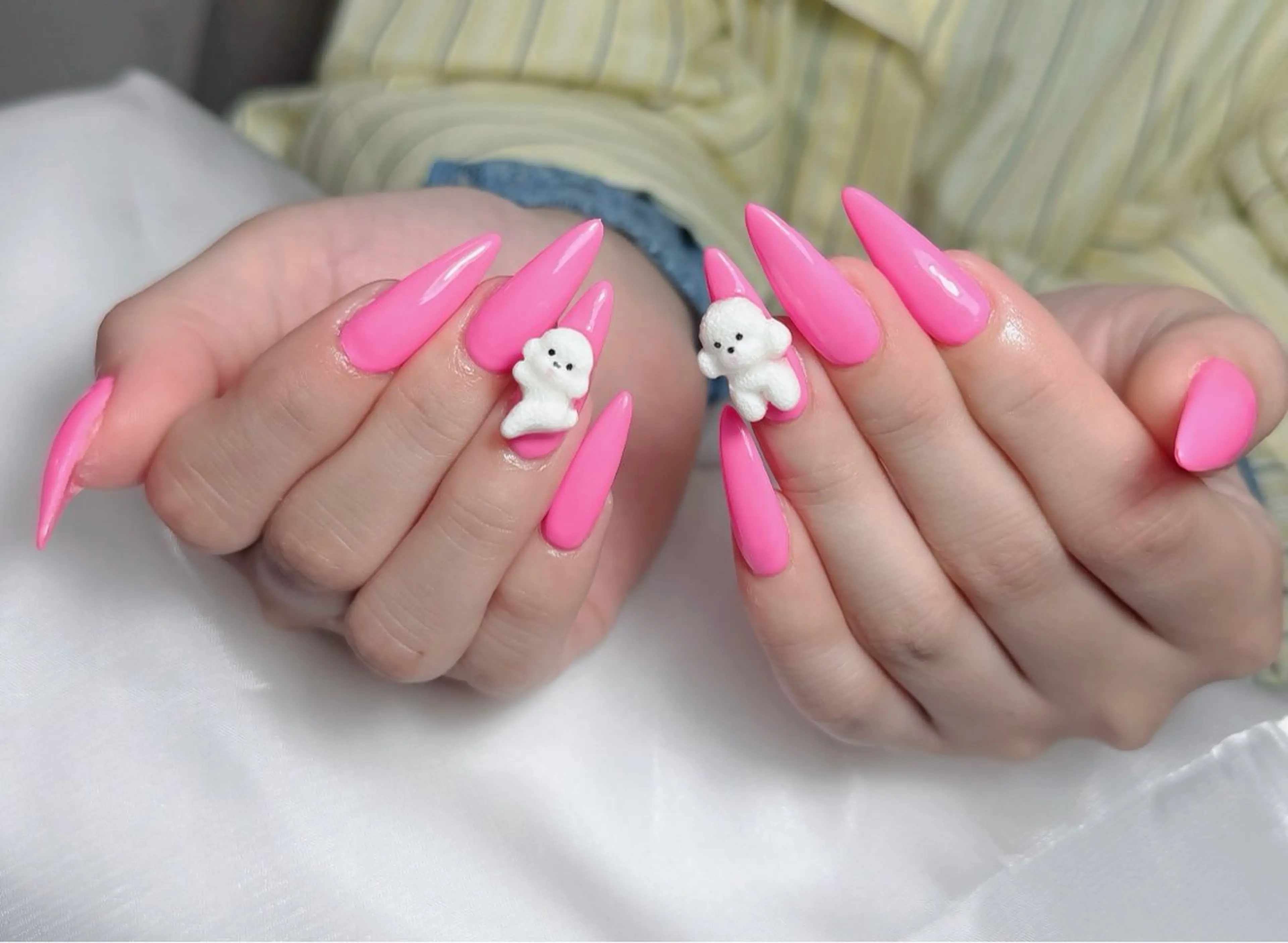 ネイル アートネイル 韓国ネイル 持ち込み ワンホンネイル ハンドネイル Lenie Nail Salonのネイルデザイン