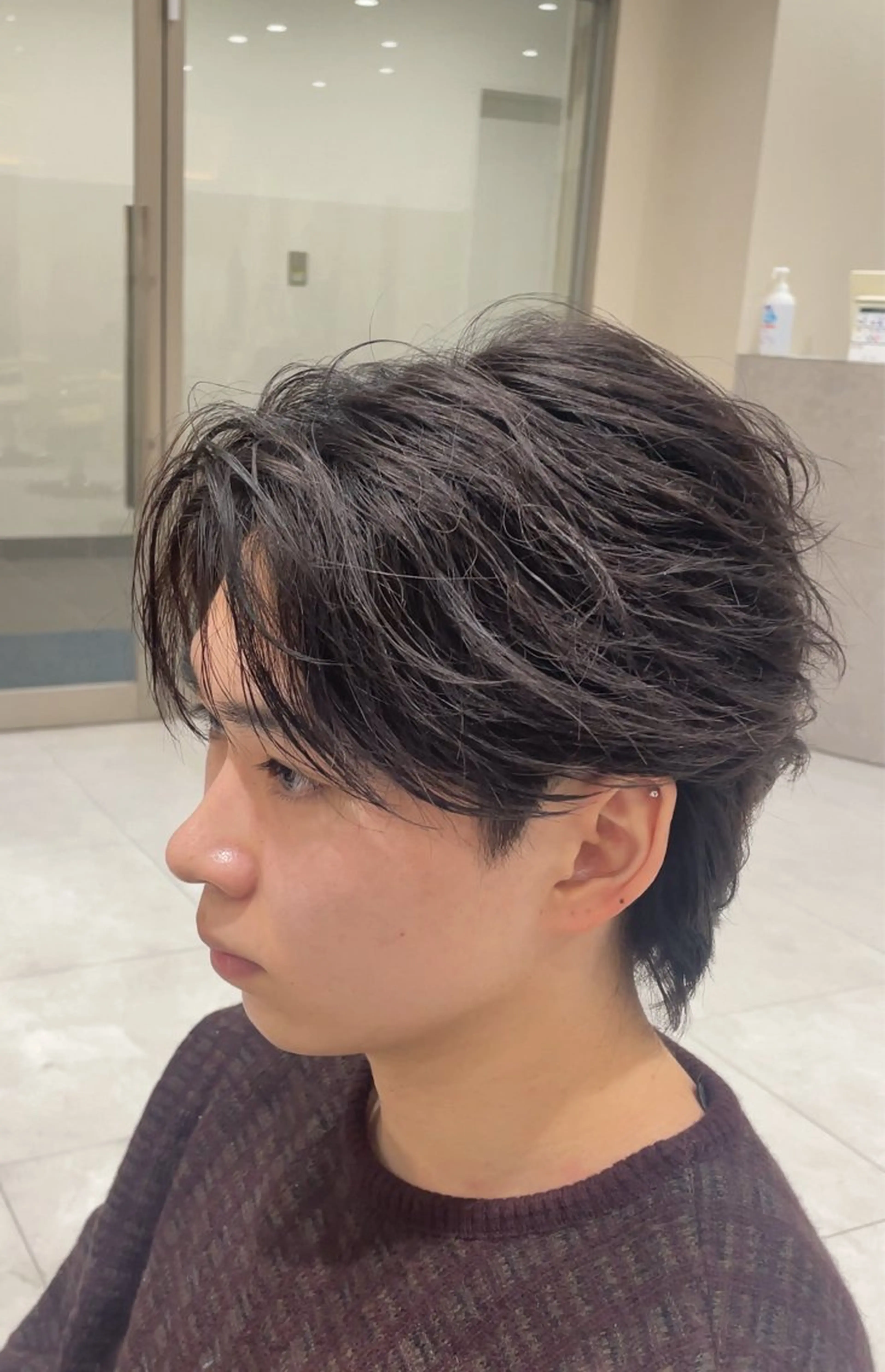 メンズ カット パーマ メンズパーマ/ 透明感カラー/ハヤトのヘアスタイル