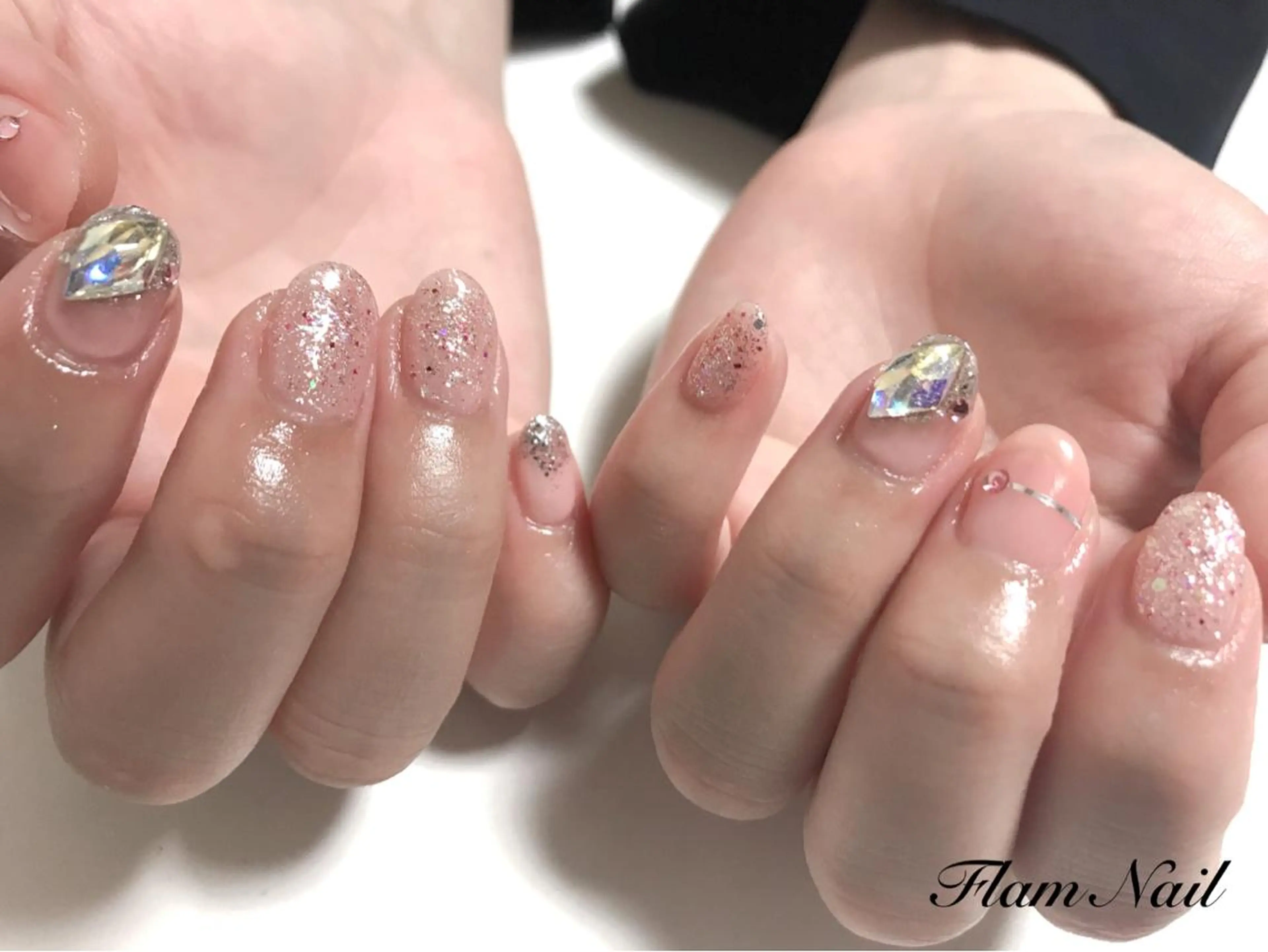 ネイル オーロラネイル ラメ(グリッター) Flam Nailのネイルデザイン