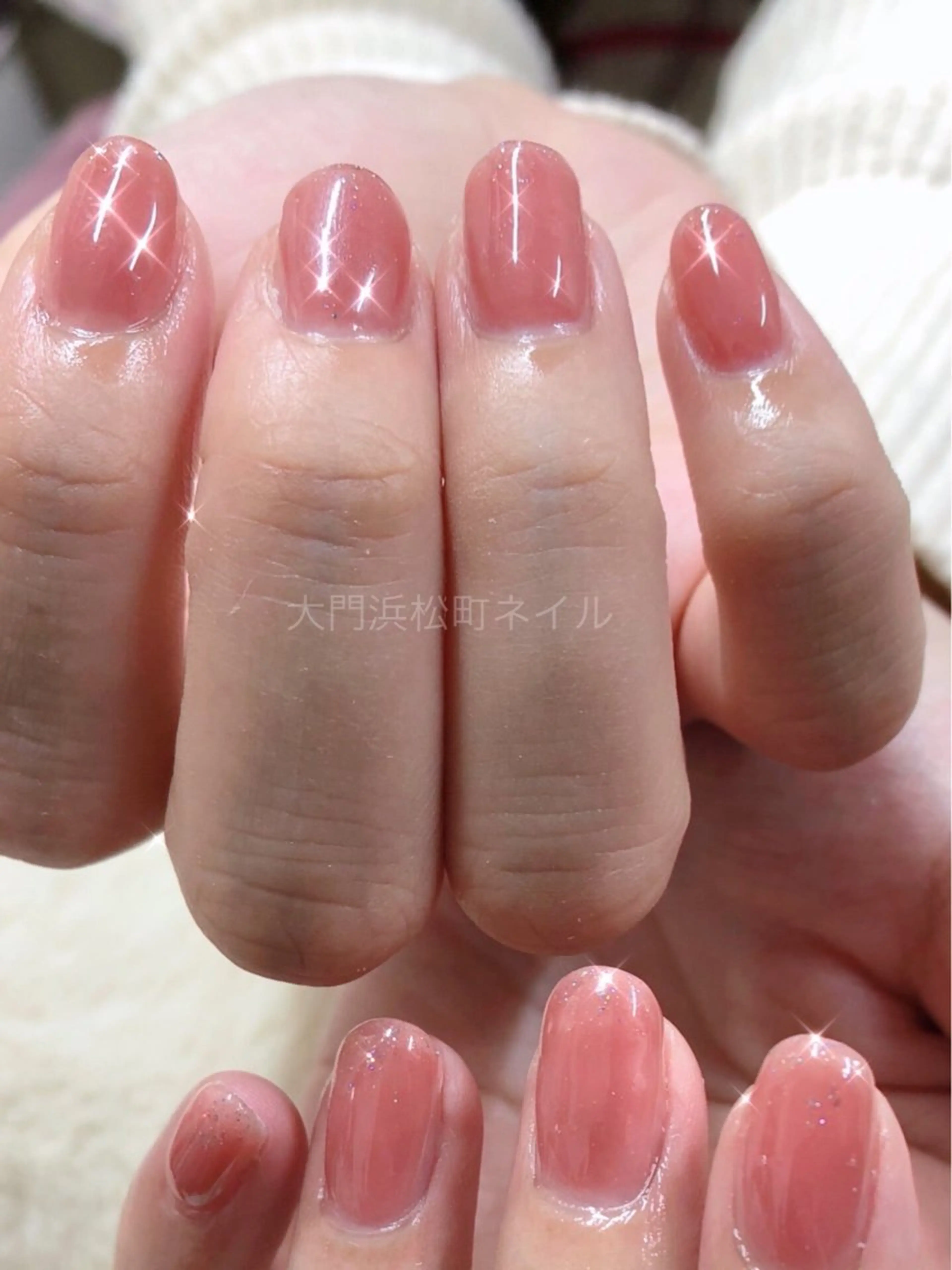 ネイル フレンチネイル ガラスフレンチ ラメ(グリッター) マグネットネイル ミラーネイル ハンドネイル ハンドケア 大門浜松町 ネイルのネイルデザイン
