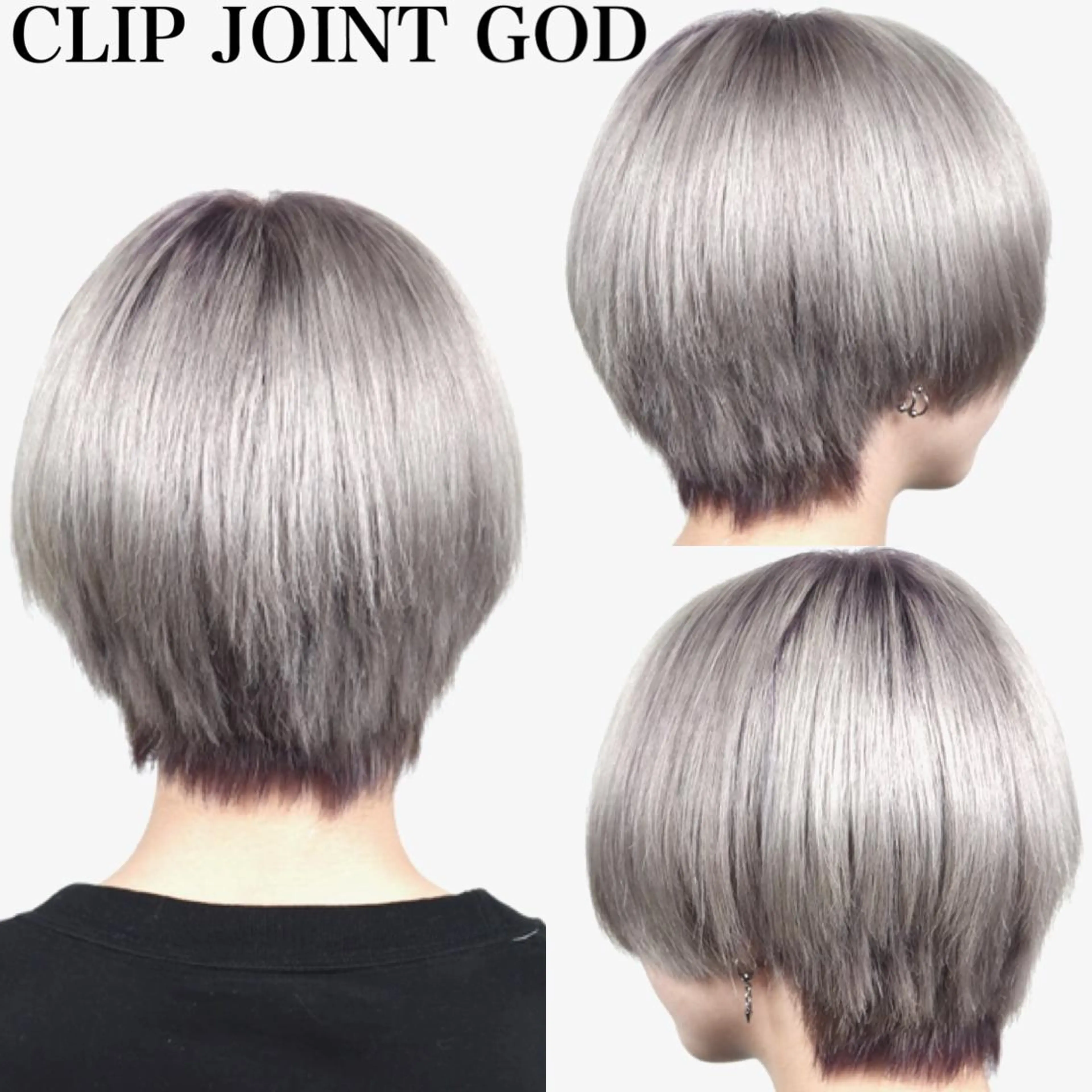 ショート カラー アッシュ ブリーチ シルバー シルバーアッシュ ボブ 秋葉 洸平のヘアスタイル