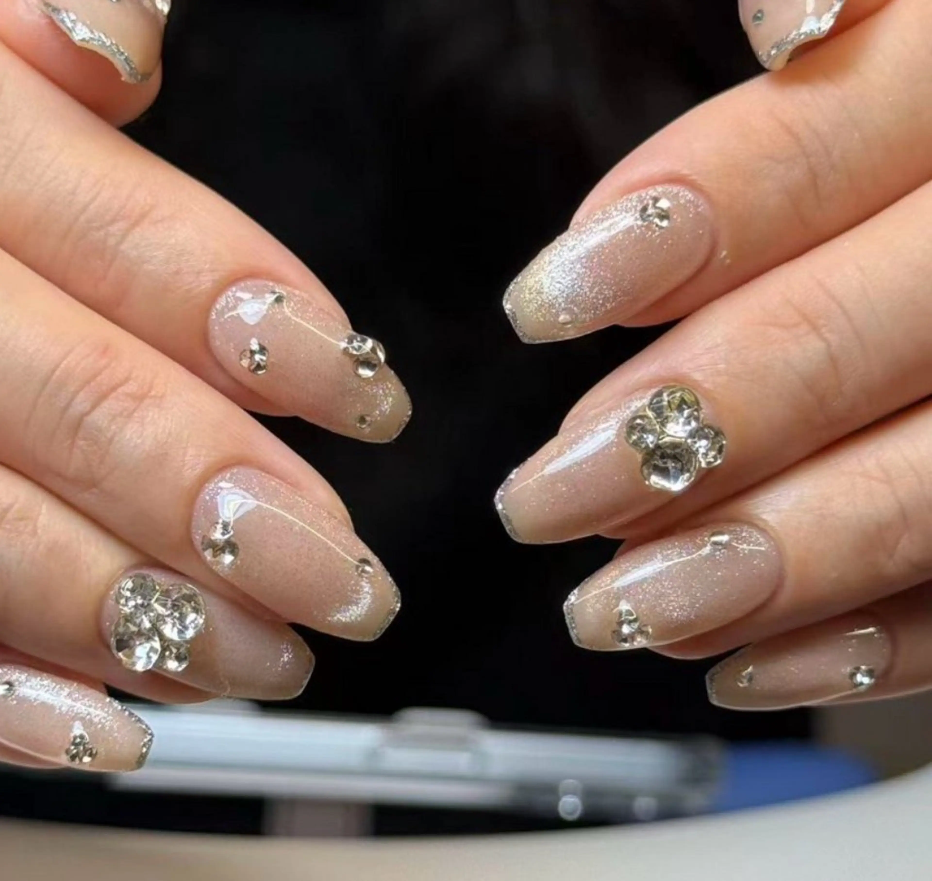 ネイル 韓国ネイル 持ち込み ニュアンスネイル ネイルチップ ハンドネイル Tini ANA.CHUOのネイルデザイン