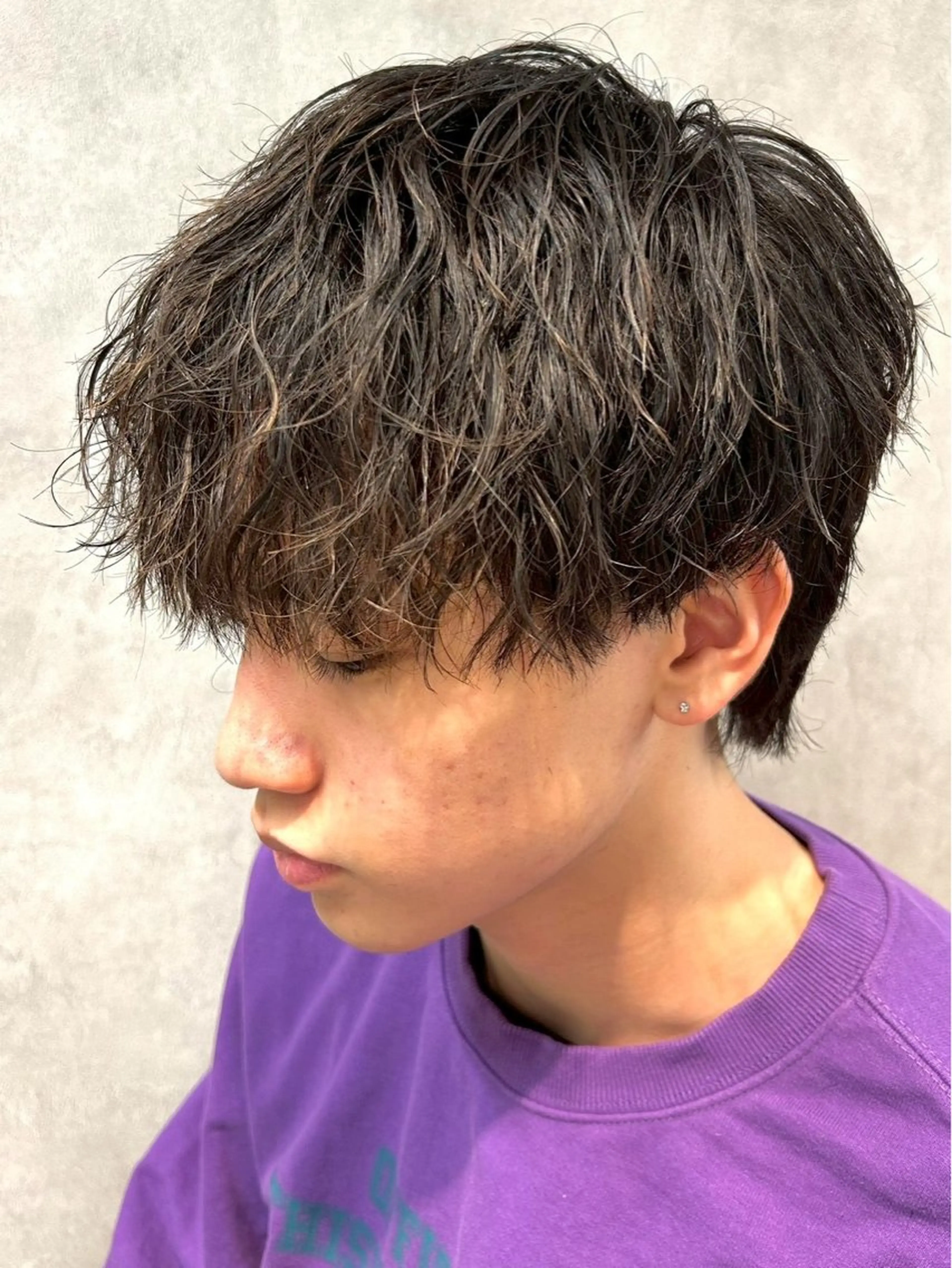 パーマ メンズ カット パーマ トリートメント メンズ/ハイトーン 【yoshiki】のヘアスタイル