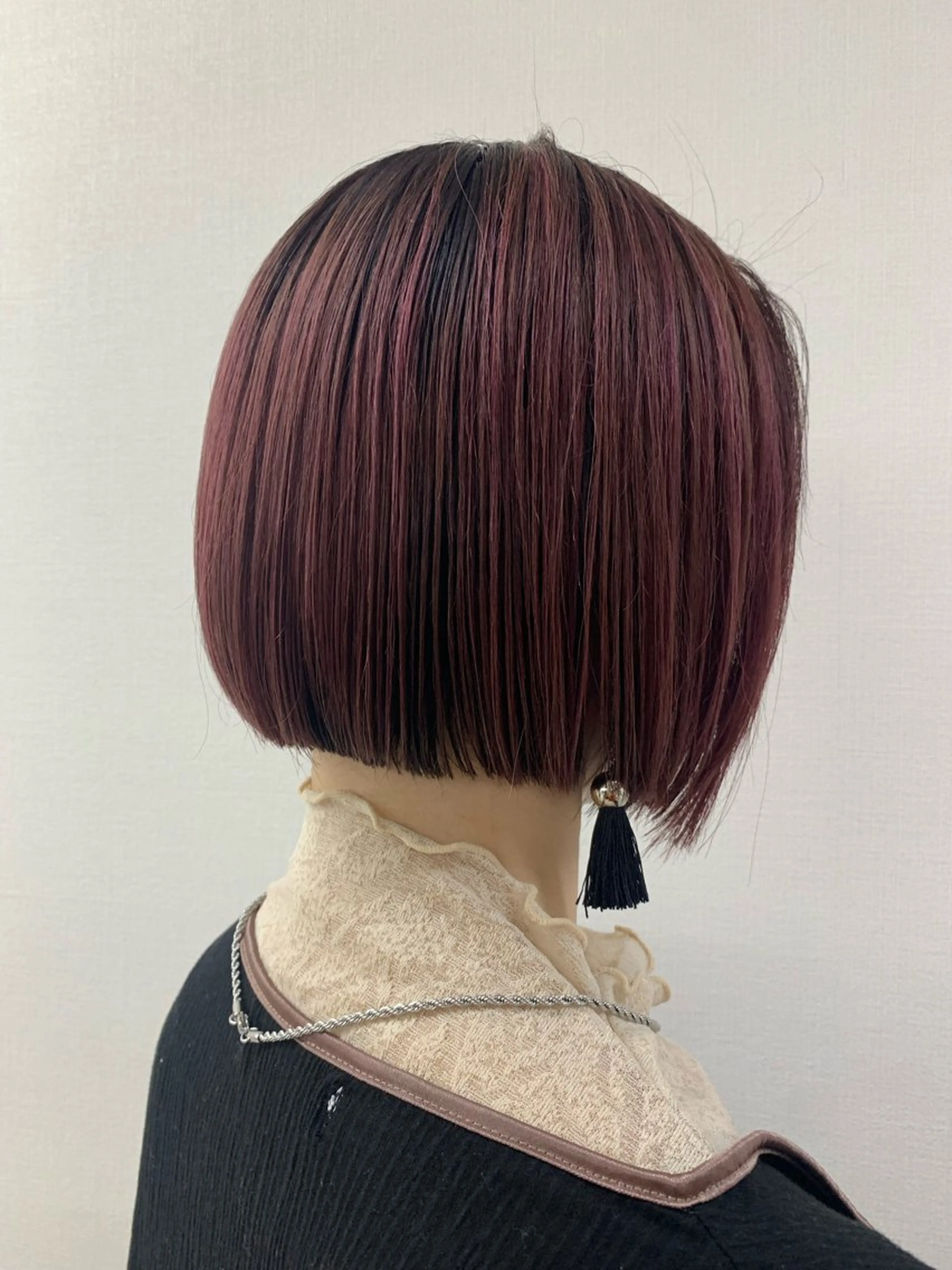 ショート カラー ピンクカラー なかの りなのヘアスタイル