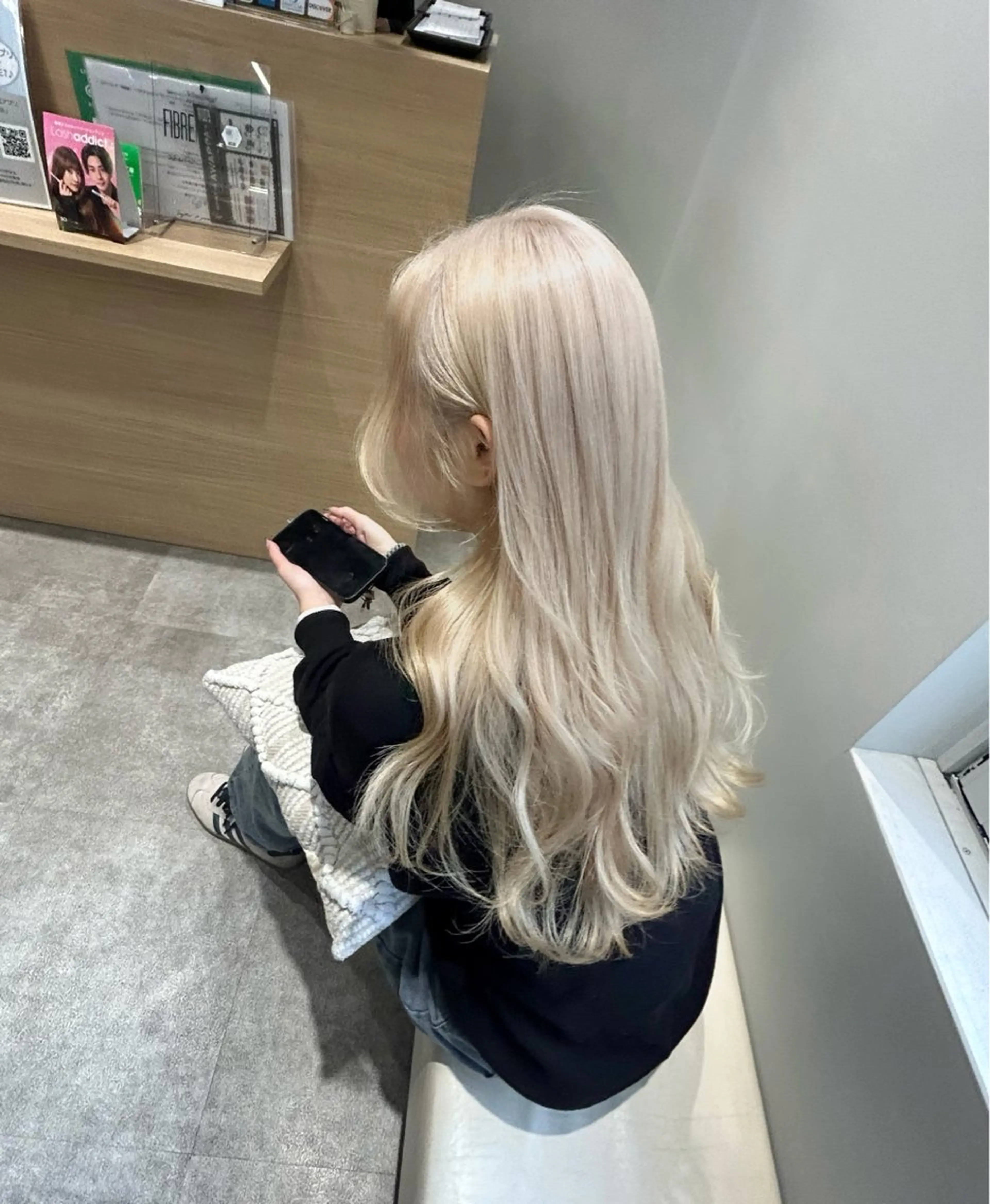 ロング カラー ショートボブ ブリーチ ダブルカラー ハイライトカラー イルミナカラー ヘアカラー AVANCE京橋所属・ハイトーンヘア/ 島崎　タクミのヘアスタイル