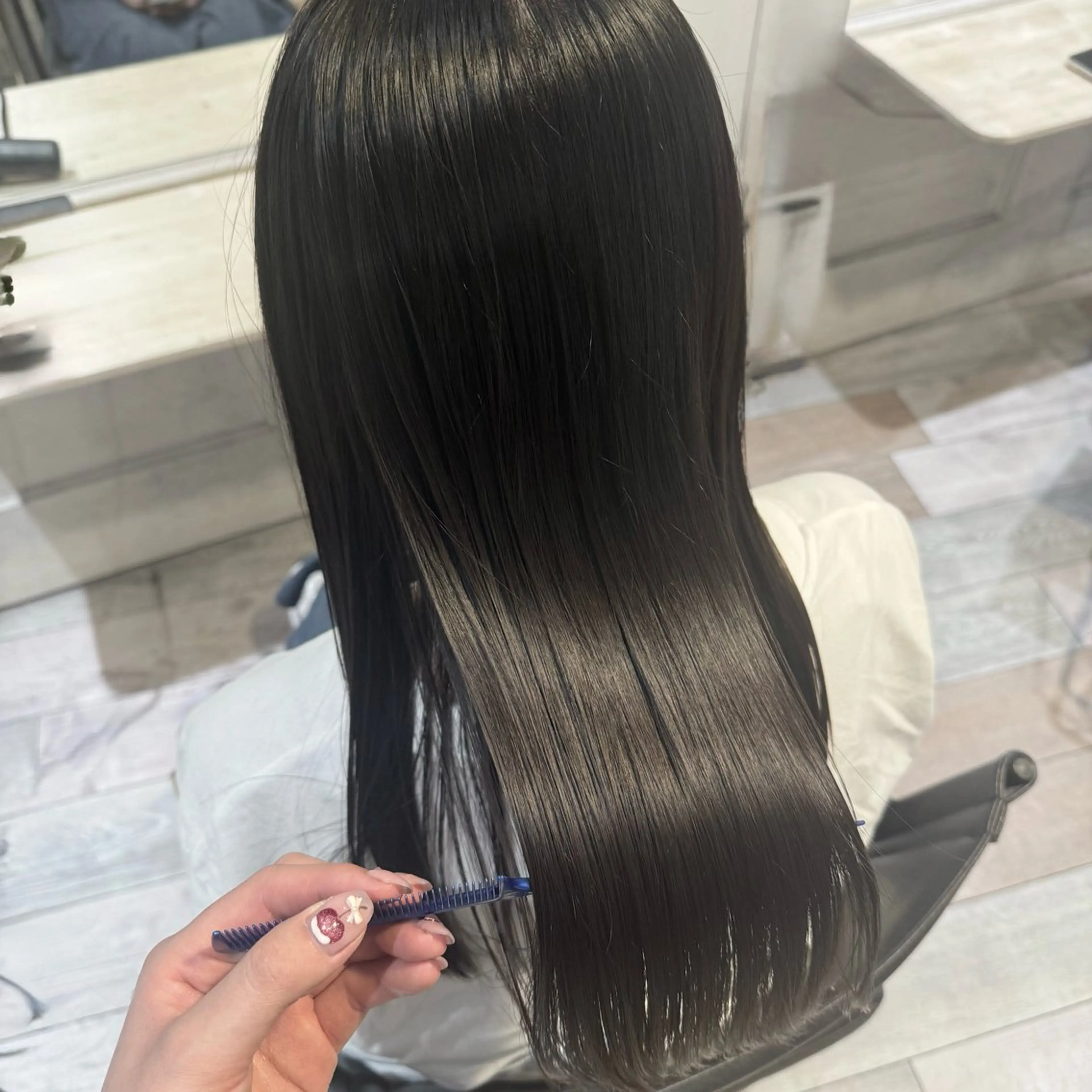 ロング くせ毛 髪質改善 縮毛矯正 トリートメント 酸熱トリートメント トリートメント LOVELEY所属・ゆうな🎀/池袋 /LOVELEYのヘアスタイル