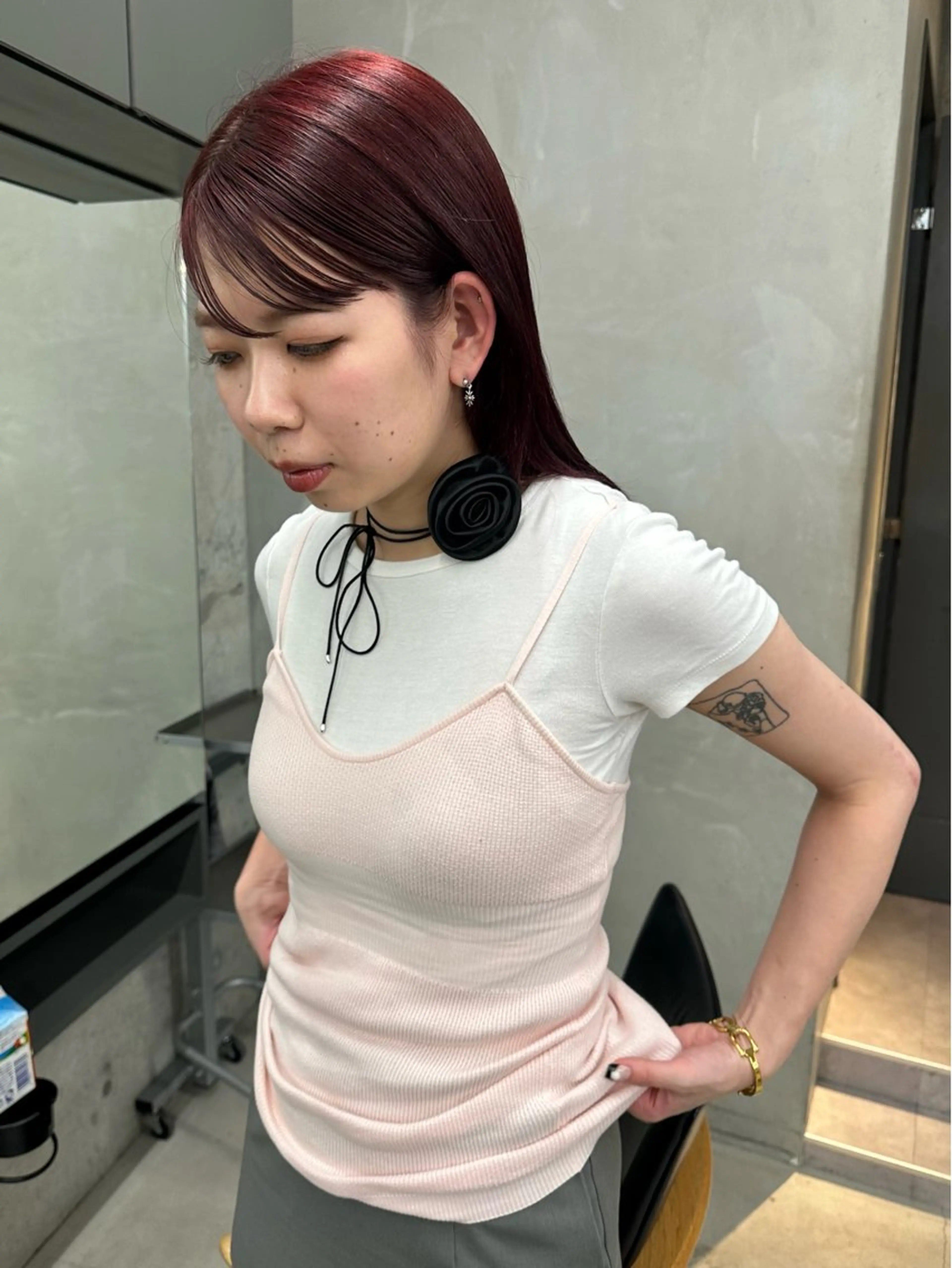 ミディアム ヘアカラー ボブ/似合わせカット /ニュアンスカラーのヘアスタイル