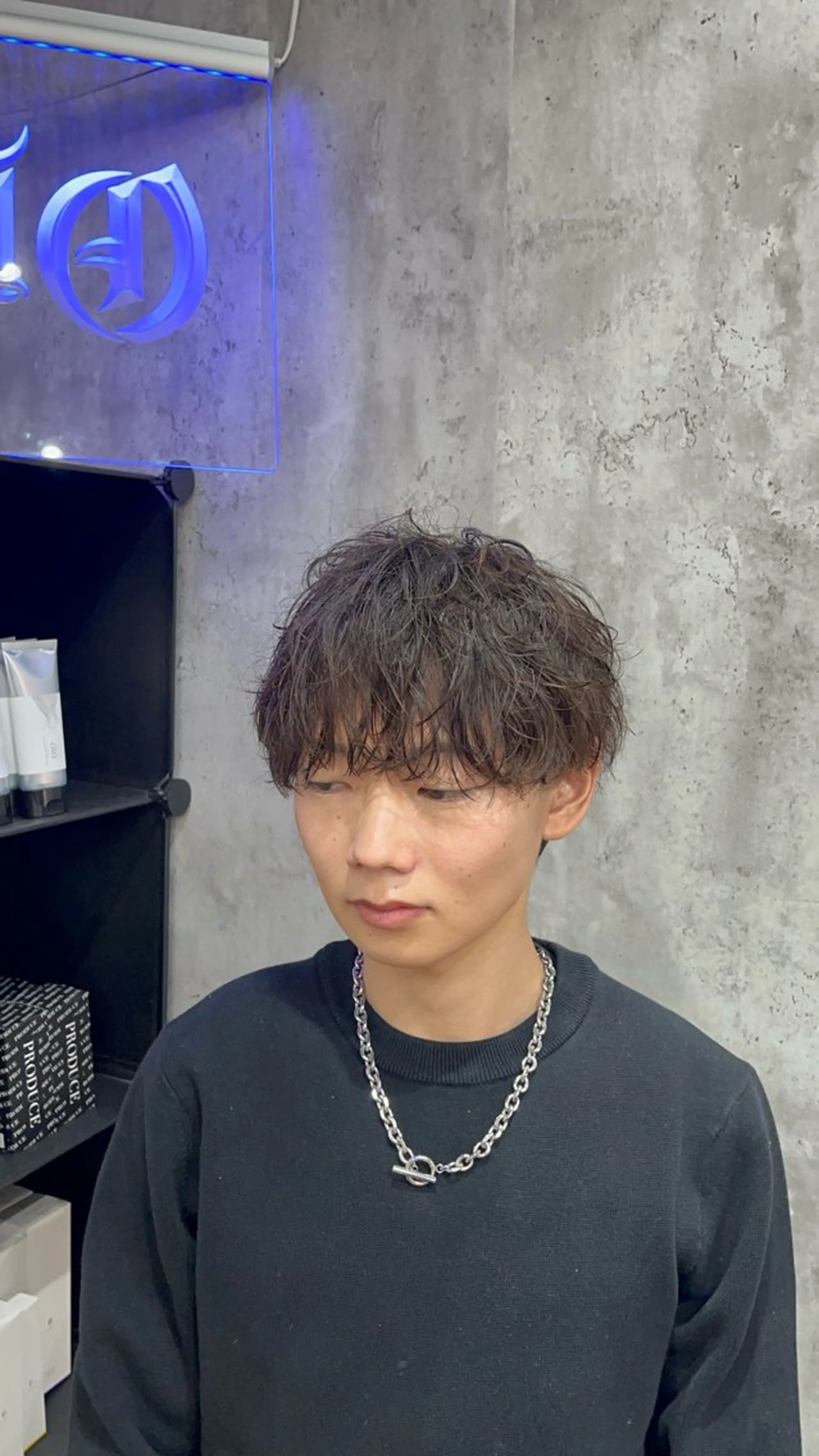 ミディアム パーマ メンズ ミディアムパーマ メンズパーマ 🦄カイ/メンズ 韓国ヘア/パーマ🦄のヘアスタイル