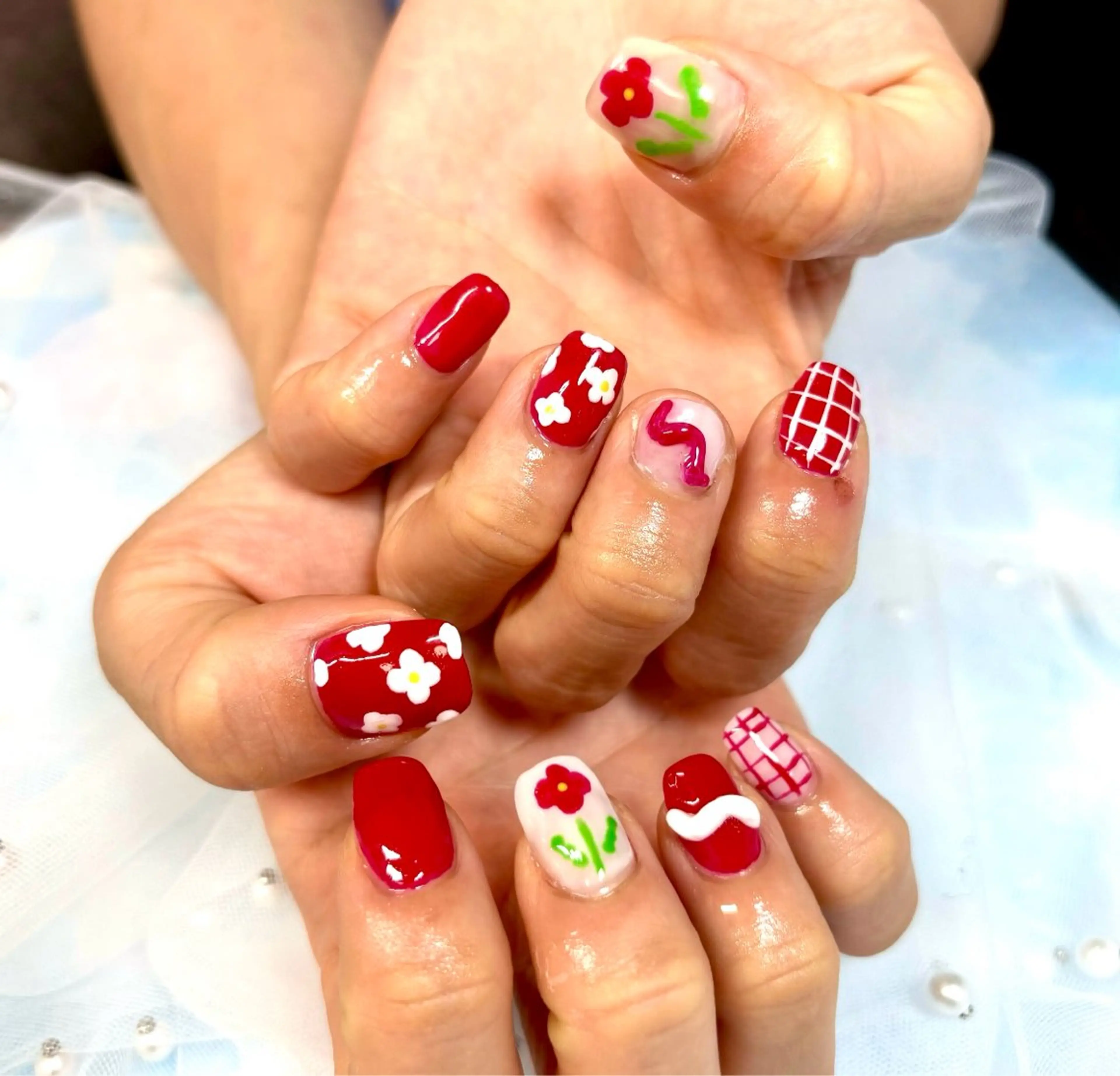ネイル ハンドネイル ハンドケア ぽっぷん satomiのネイルデザイン