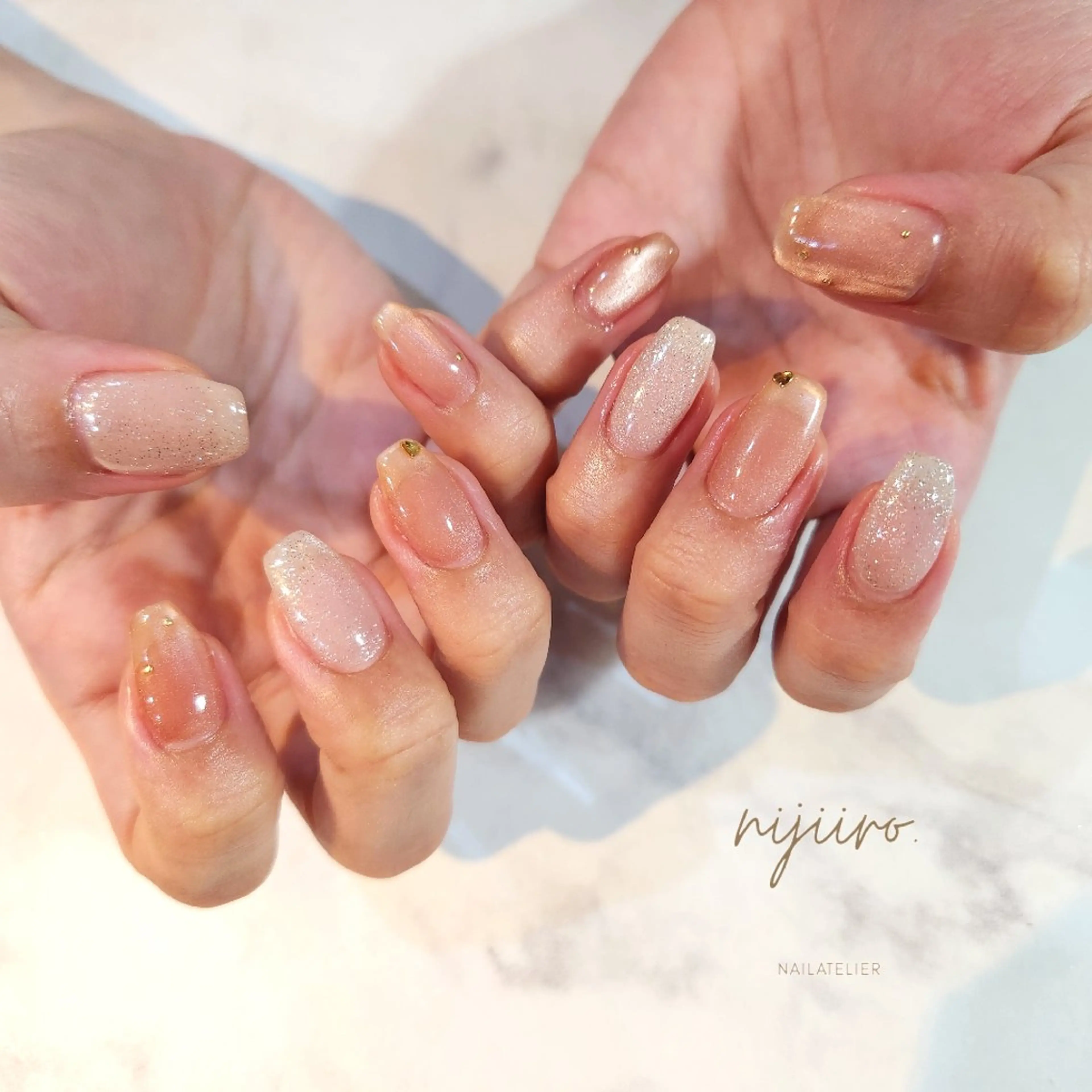 ネイル ハンドネイル nailatelier nijiiro.所属・nijiiro🌈 サトウのネイルデザイン