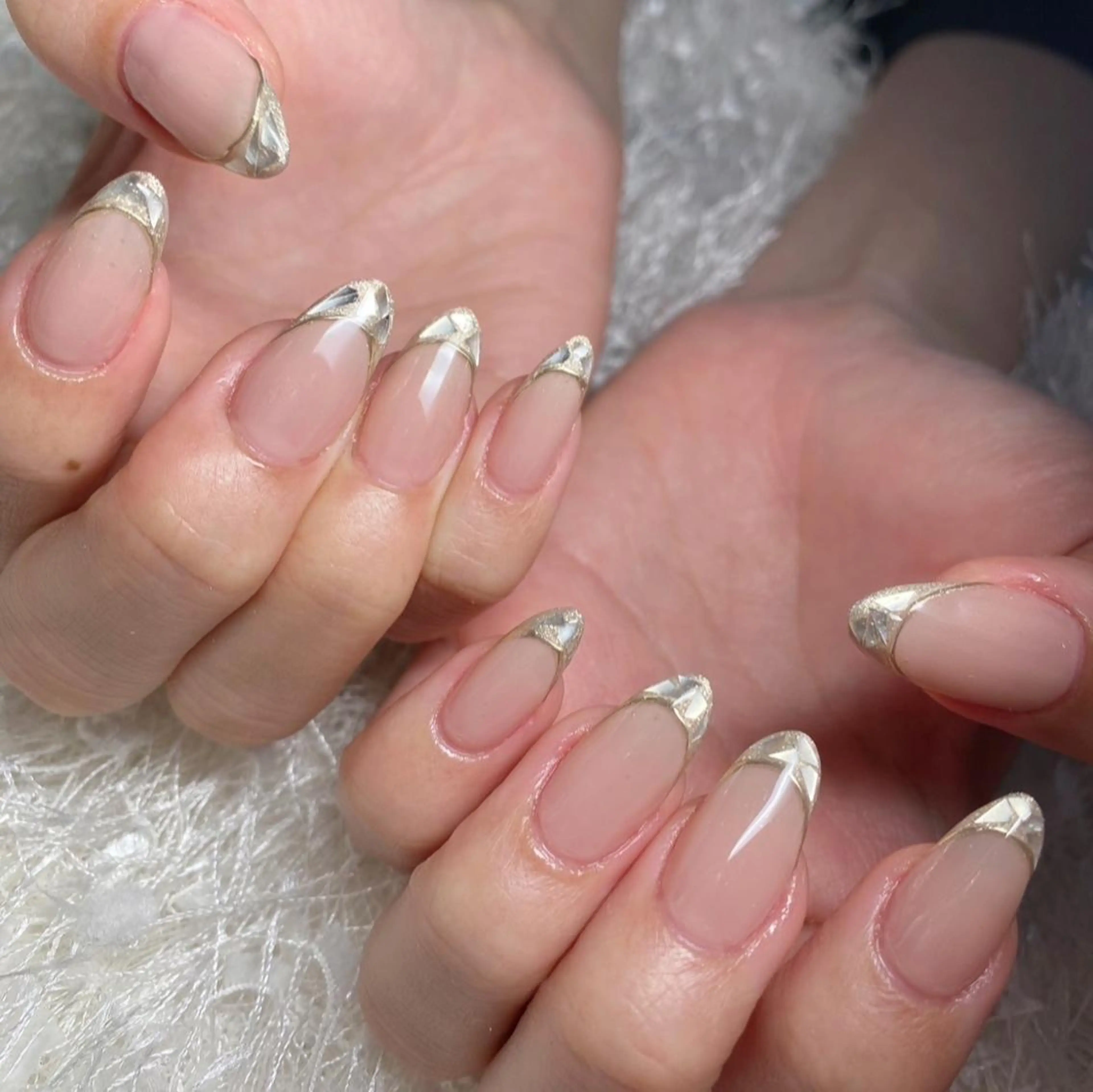 ネイル 長さ出し フレンチネイル ジェルネイル グラデーション 韓国ネイル ハンドネイル Nail&eye Belire 新宿のネイルデザイン