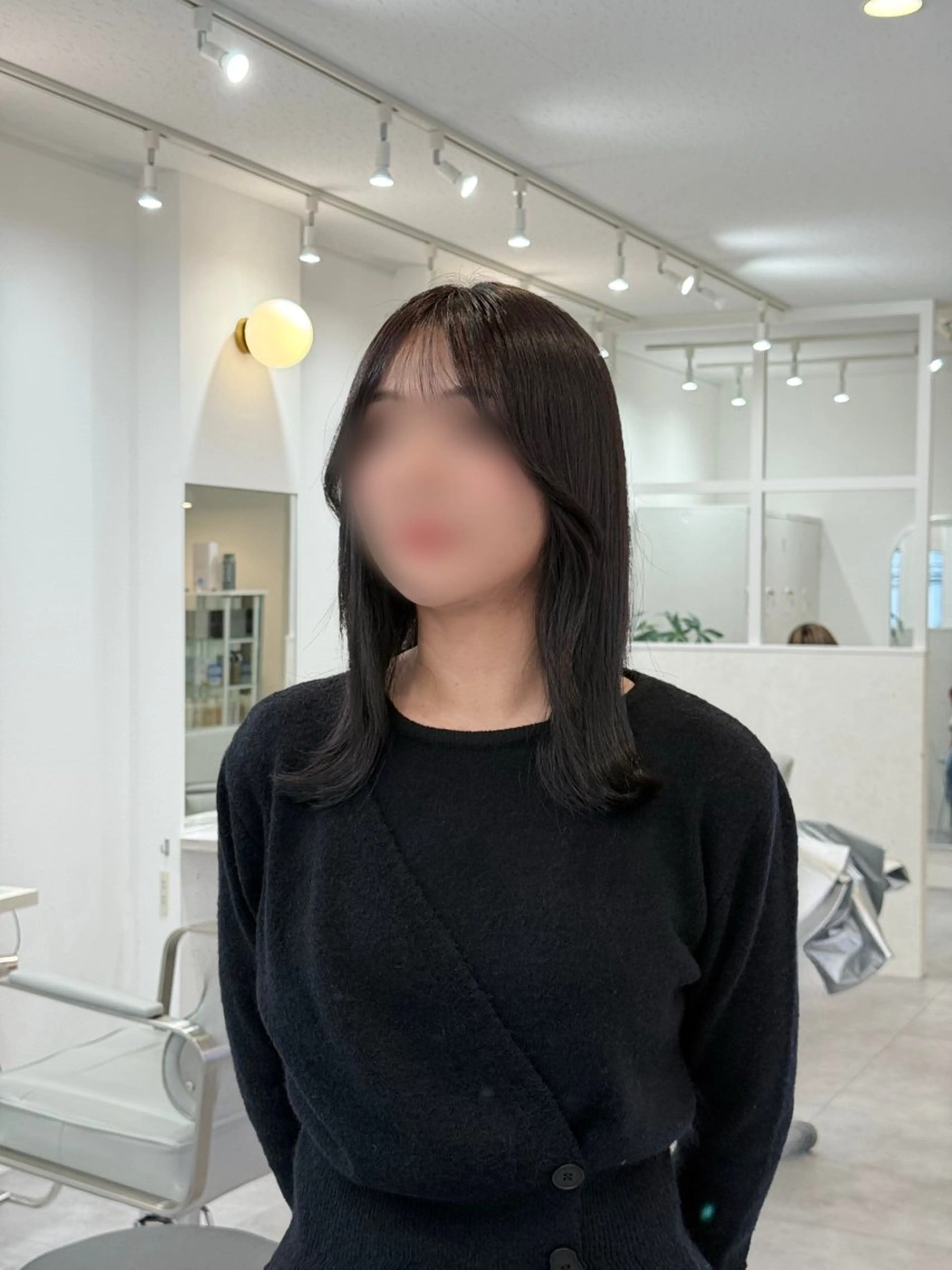 ミディアム 顔周りカット 韓国風ヘア カット ヘアカラー EleRe 静岡店所属・Aya .モデル様募集中🎟のヘアスタイル