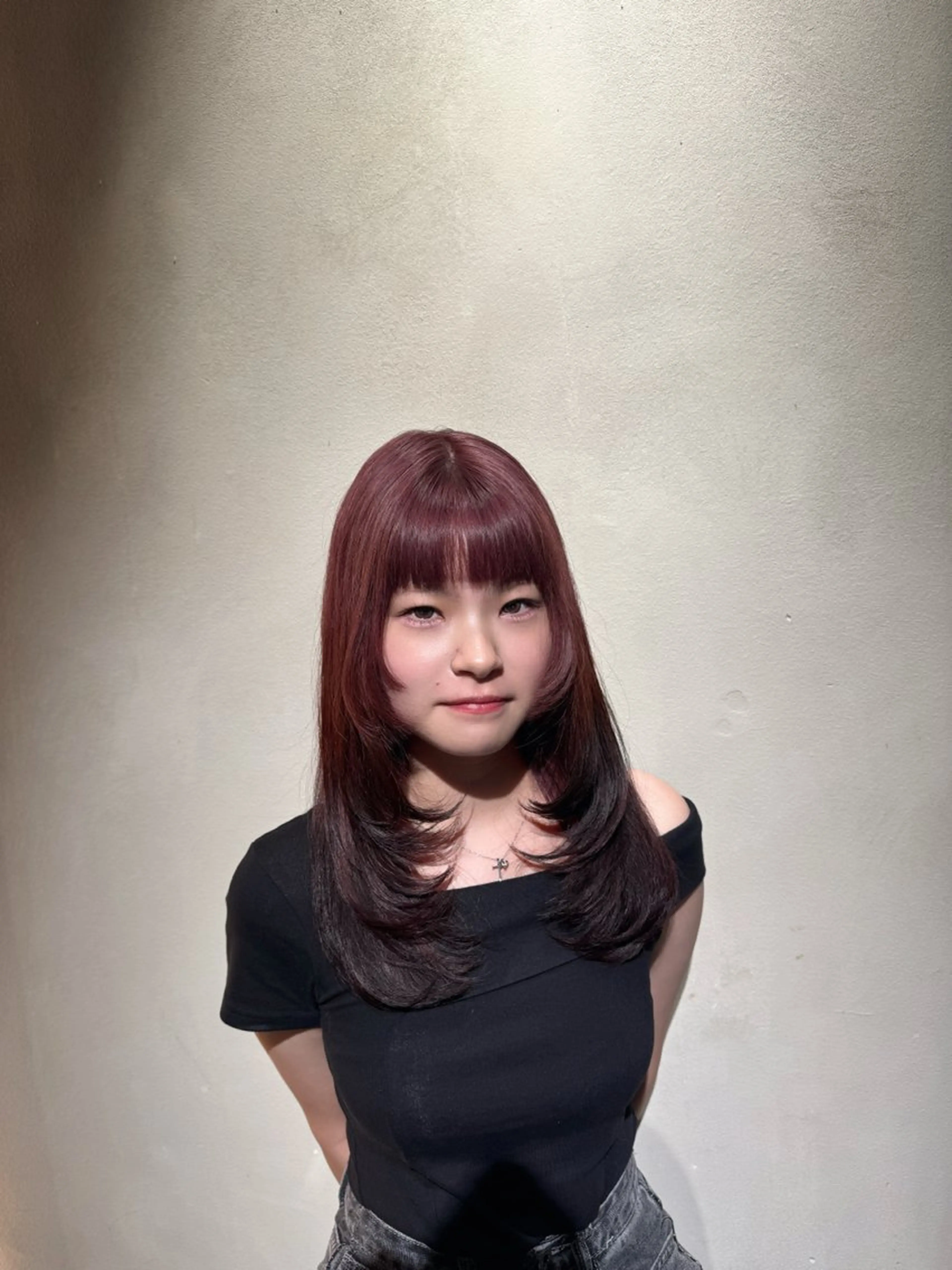 ロング レイヤーカット カット み うのヘアスタイル