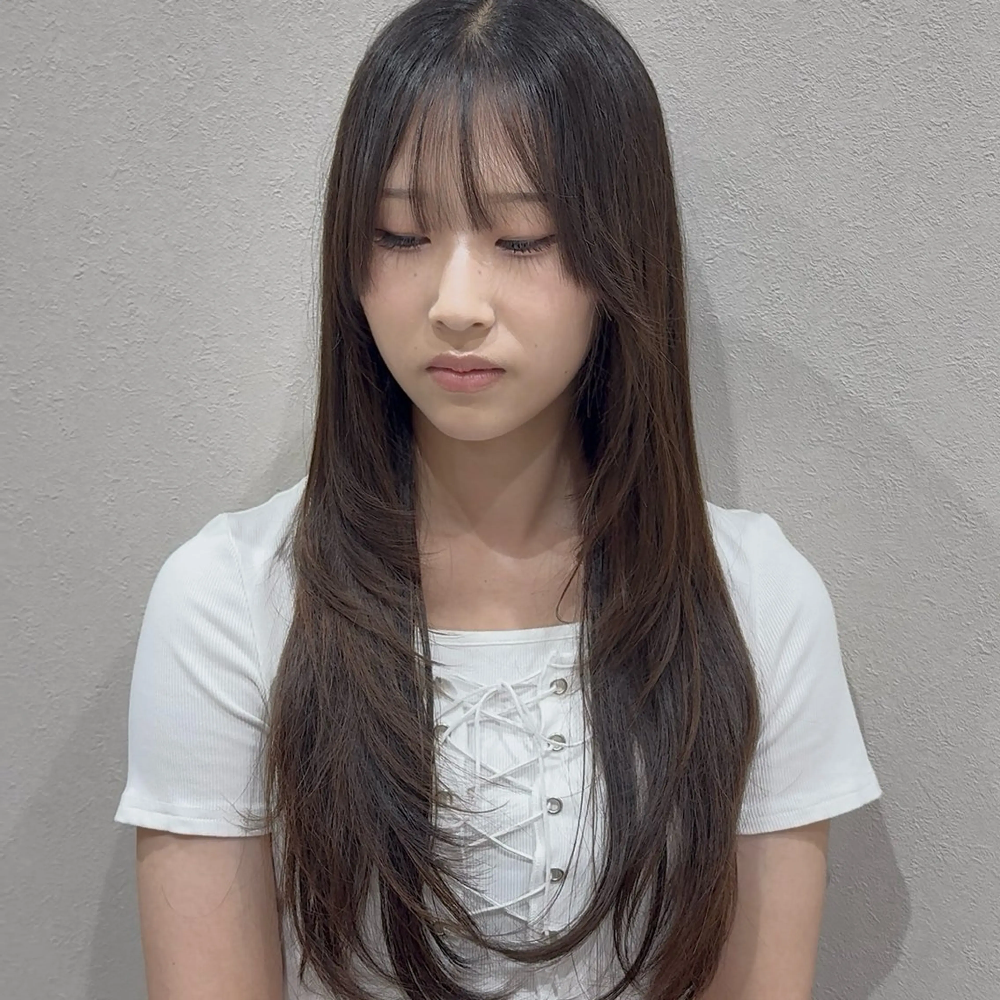 ロング カット トリートメント 韓国レイヤー｜ 透明感カラー｜ココナのヘアスタイル