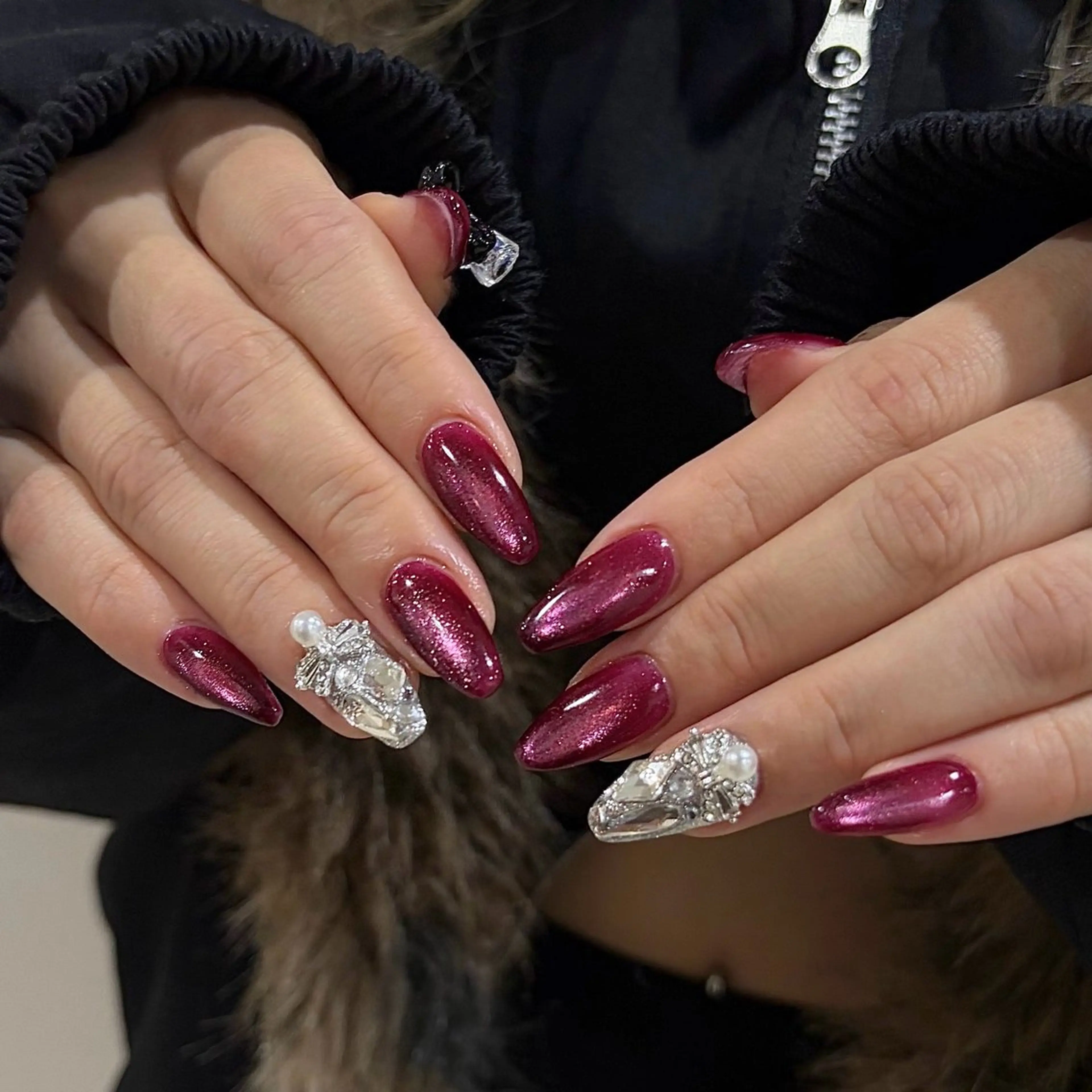 ネイル キラキラネイル マグネットネイル ハンドネイル Angelique 本店motekiのネイルデザイン