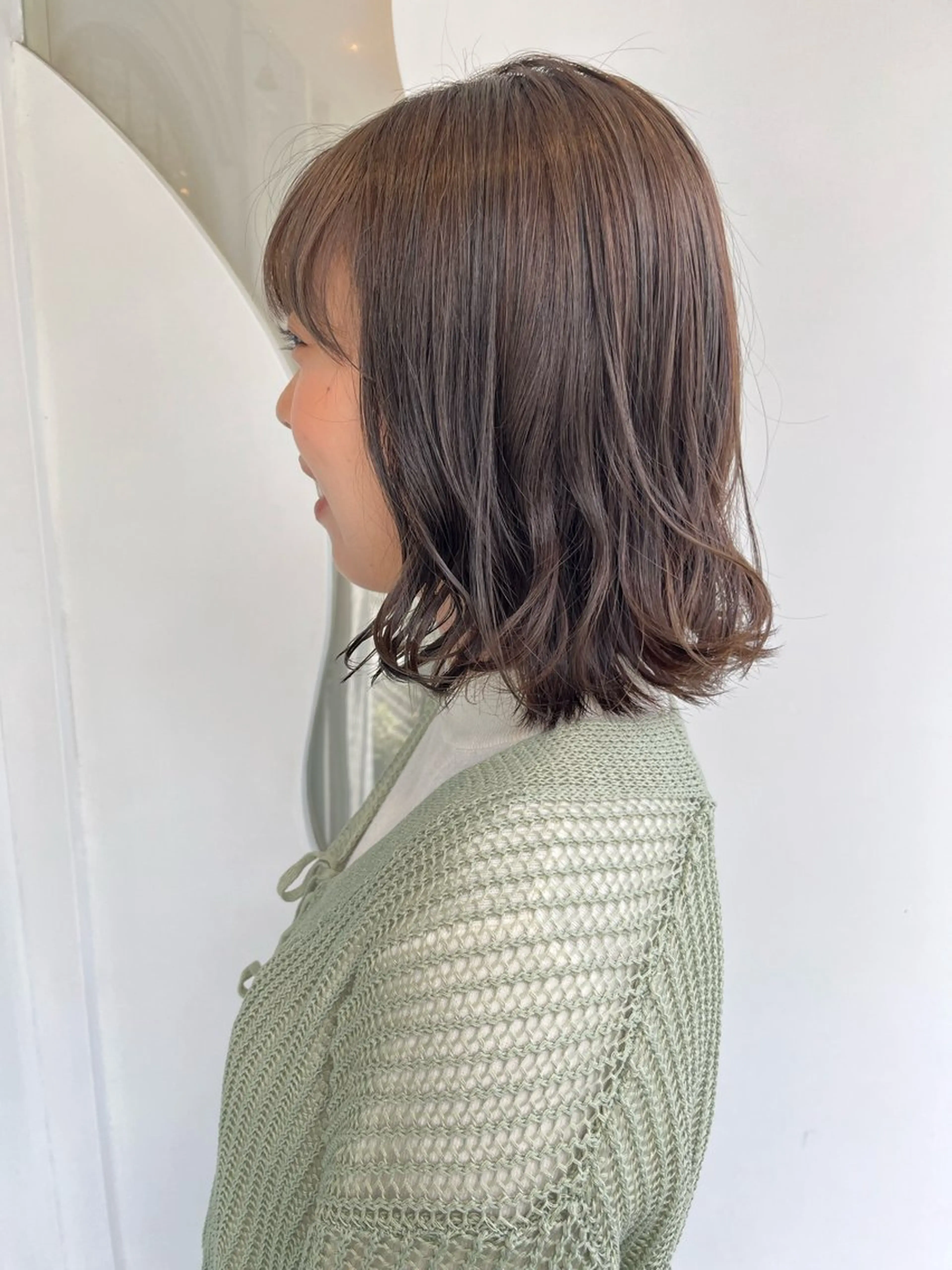 ミディアム カット ヘアカラー ボブ/透明感カラー /大宮/たぐち🥣のヘアスタイル