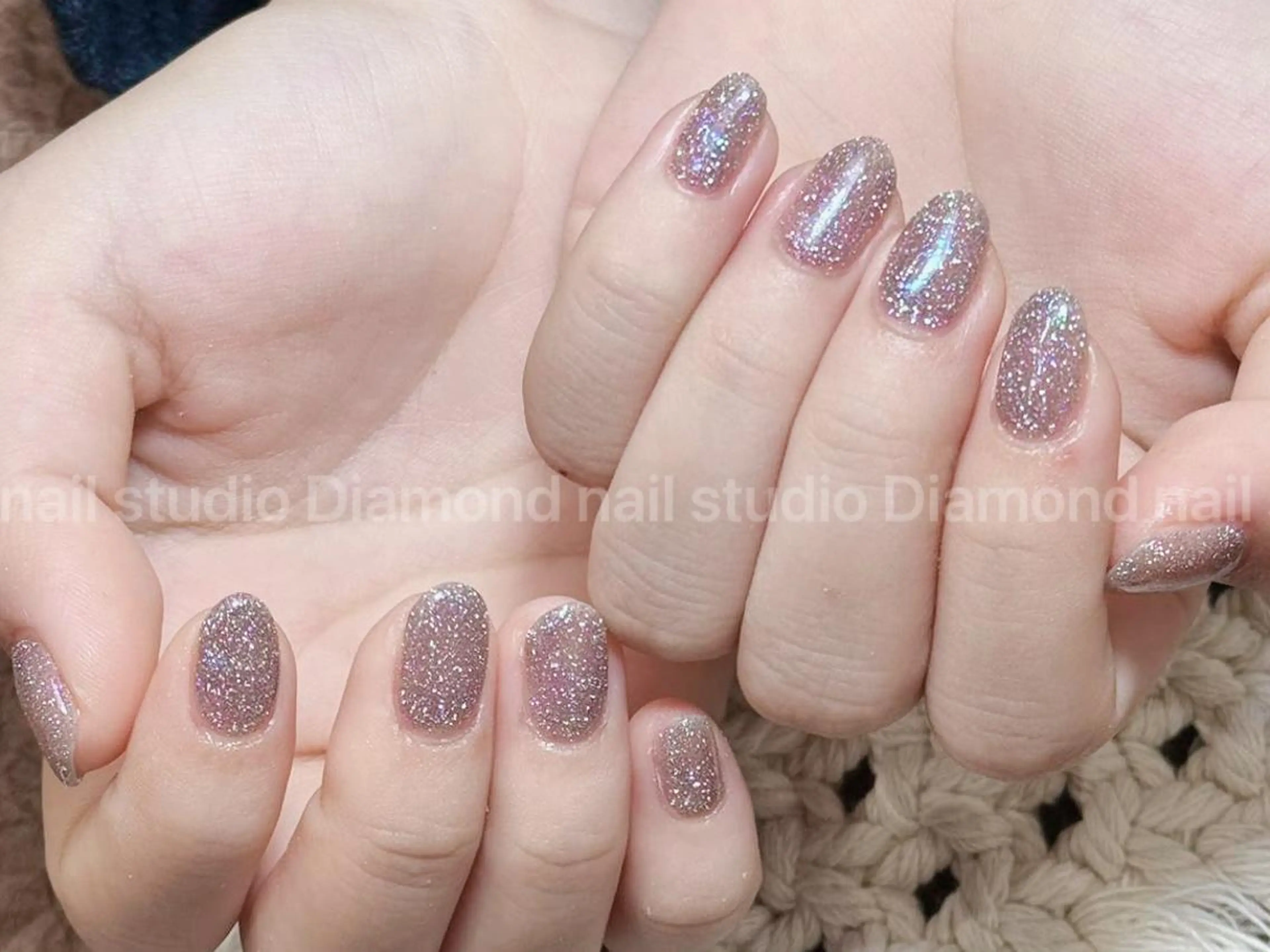 ネイル ラメ(グリッター) ワンカラーネイル ハンドネイル ハンドケア Diamond 🚢のネイルデザイン