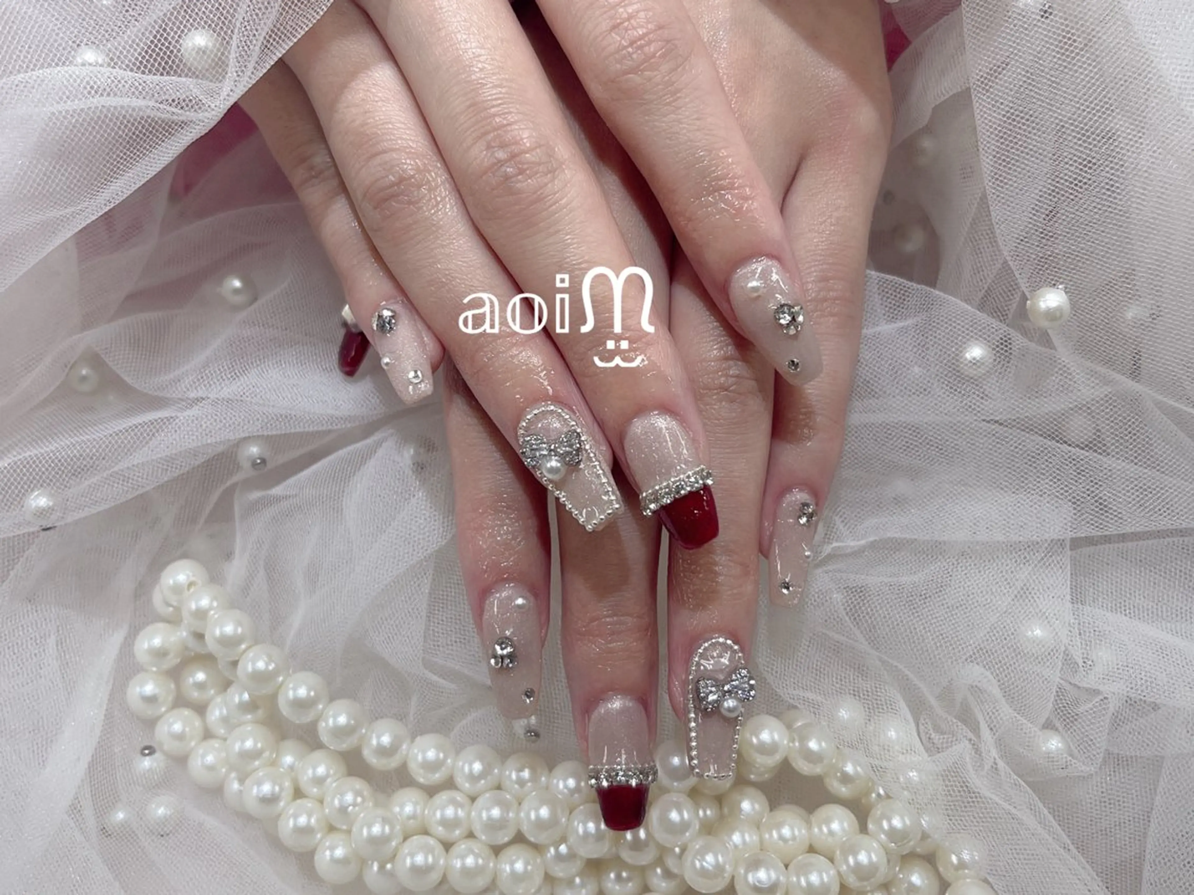 ネイル マグネットネイル 持ち込み ワンホンネイル 葵うさぎ所属・葵うさぎ AIのネイルデザイン