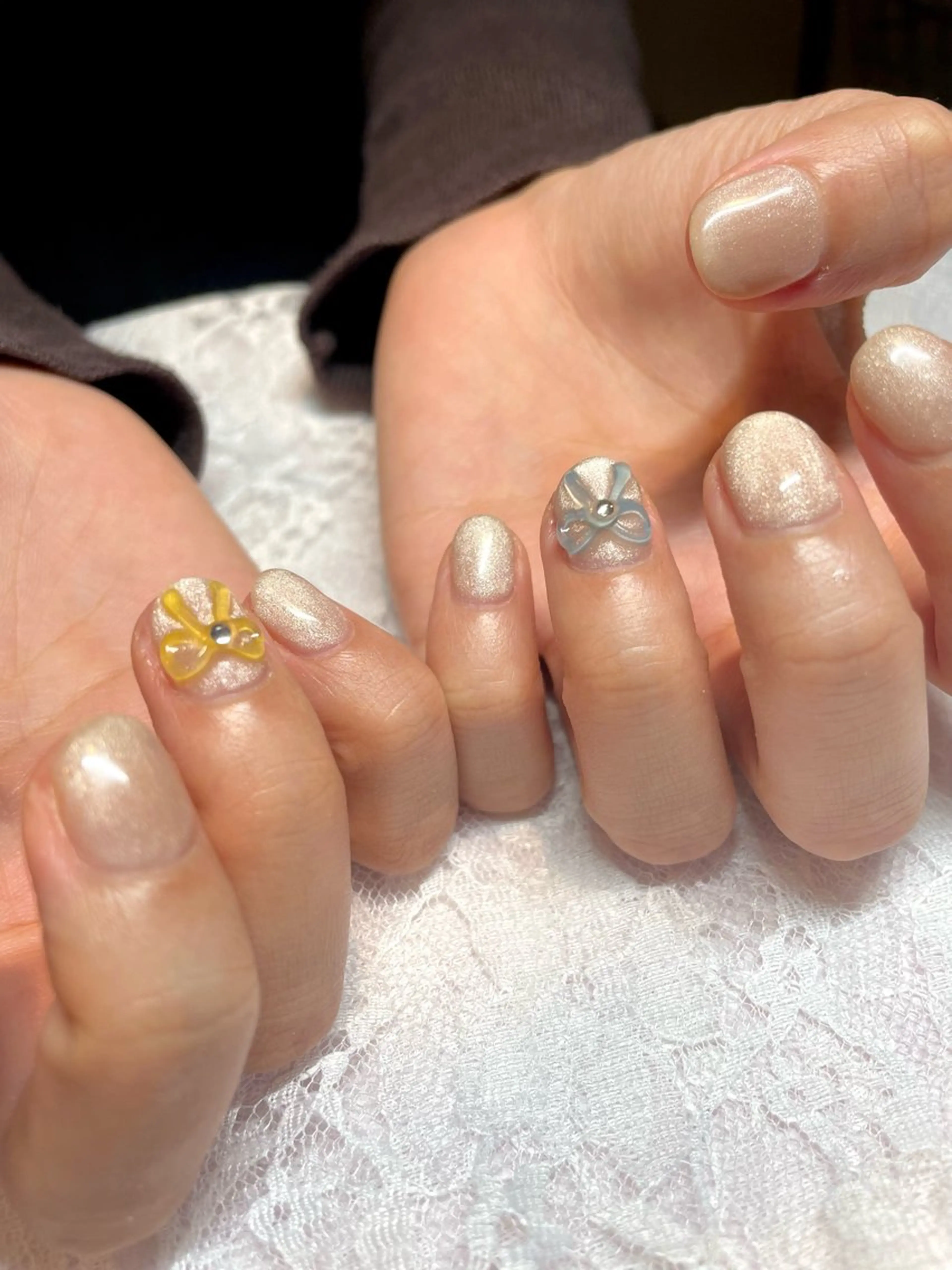 ネイル ジェルネイル マグネットネイル ハンドネイル Nail ヌシん家 AKANEのネイルデザイン