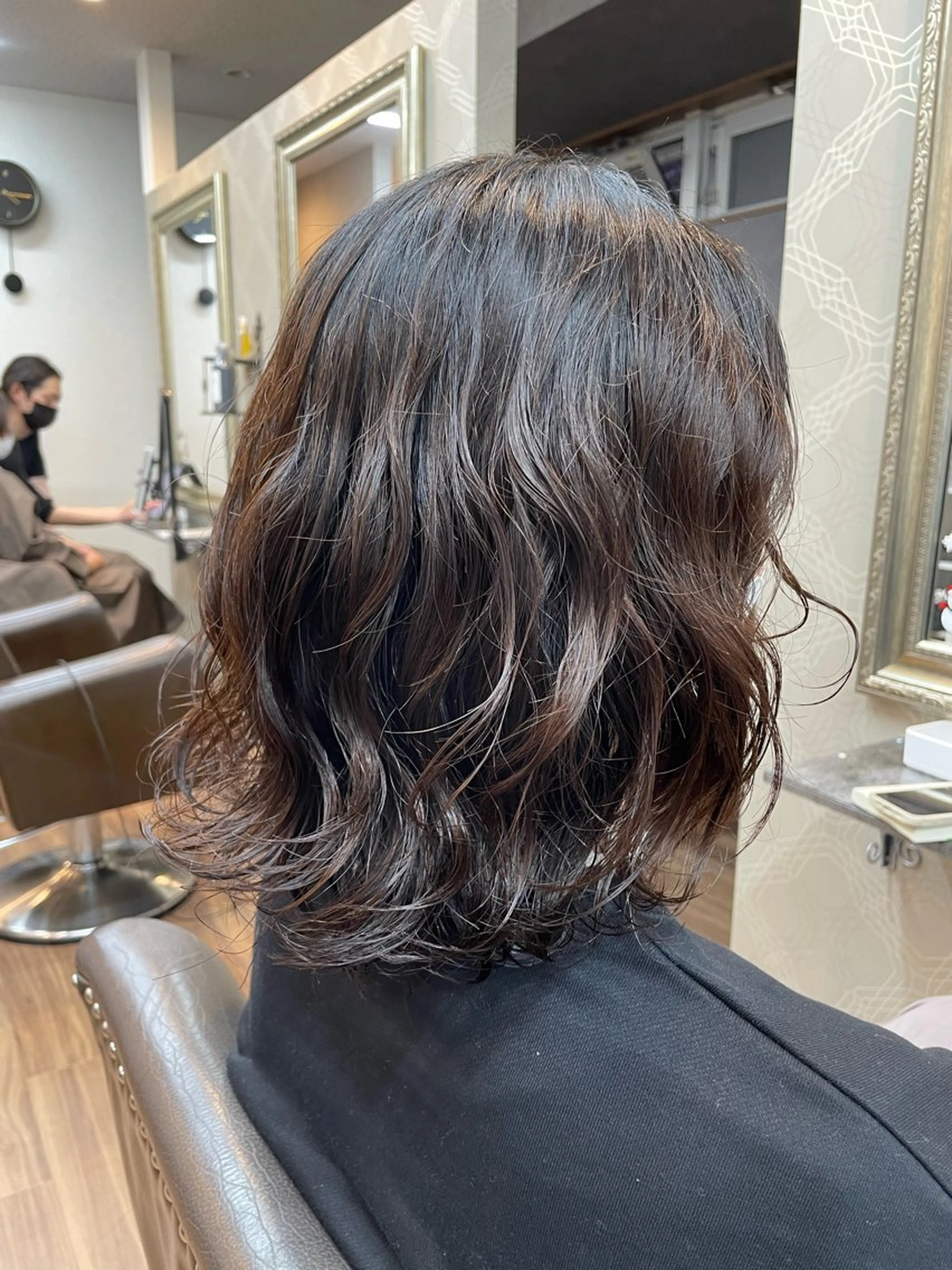 ミディアム カラー パーマ hair deep /田口貴也のヘアスタイル