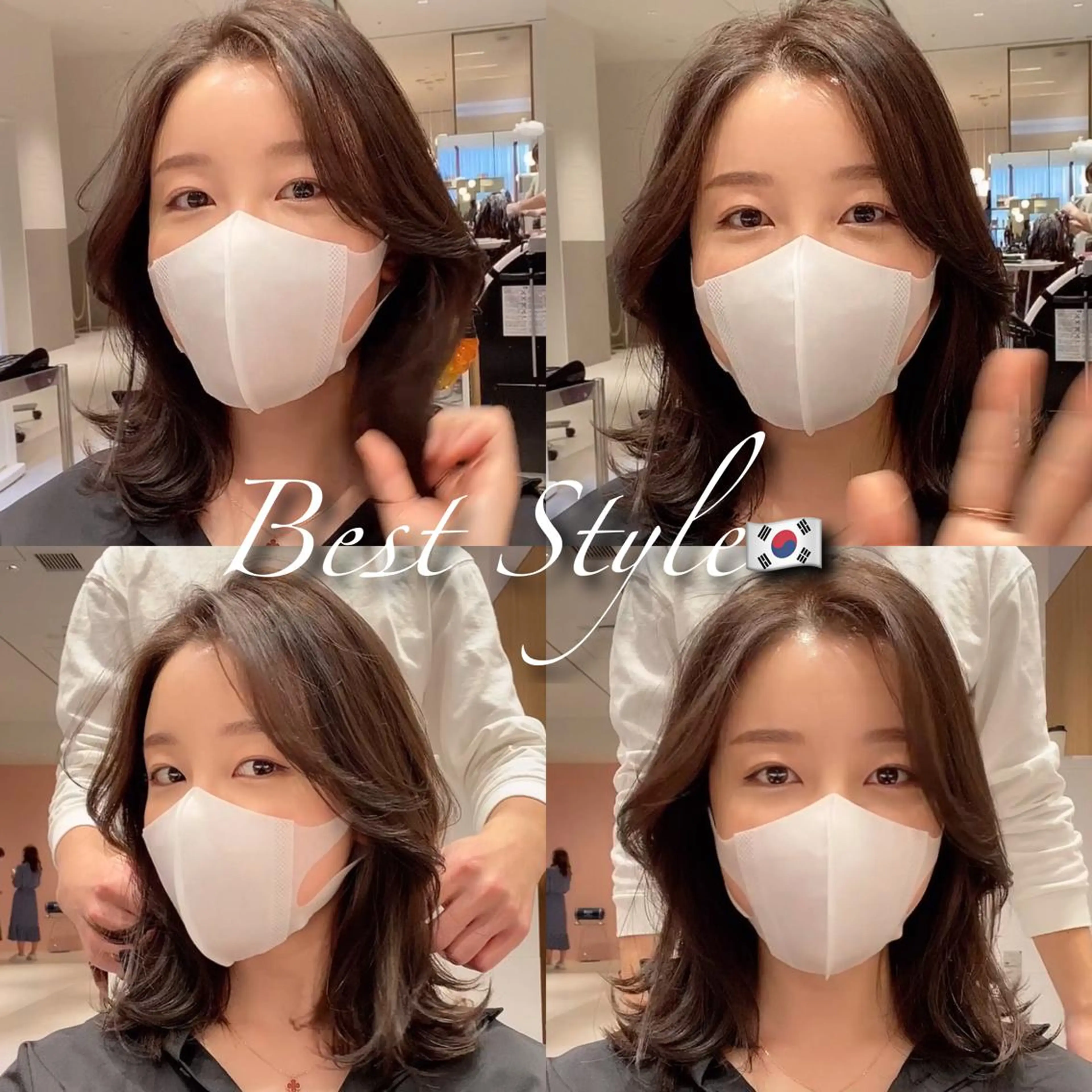 ミディアム 韓国風ヘア 韓国ヘア🇰🇷髪質 改善たけるのヘアスタイル