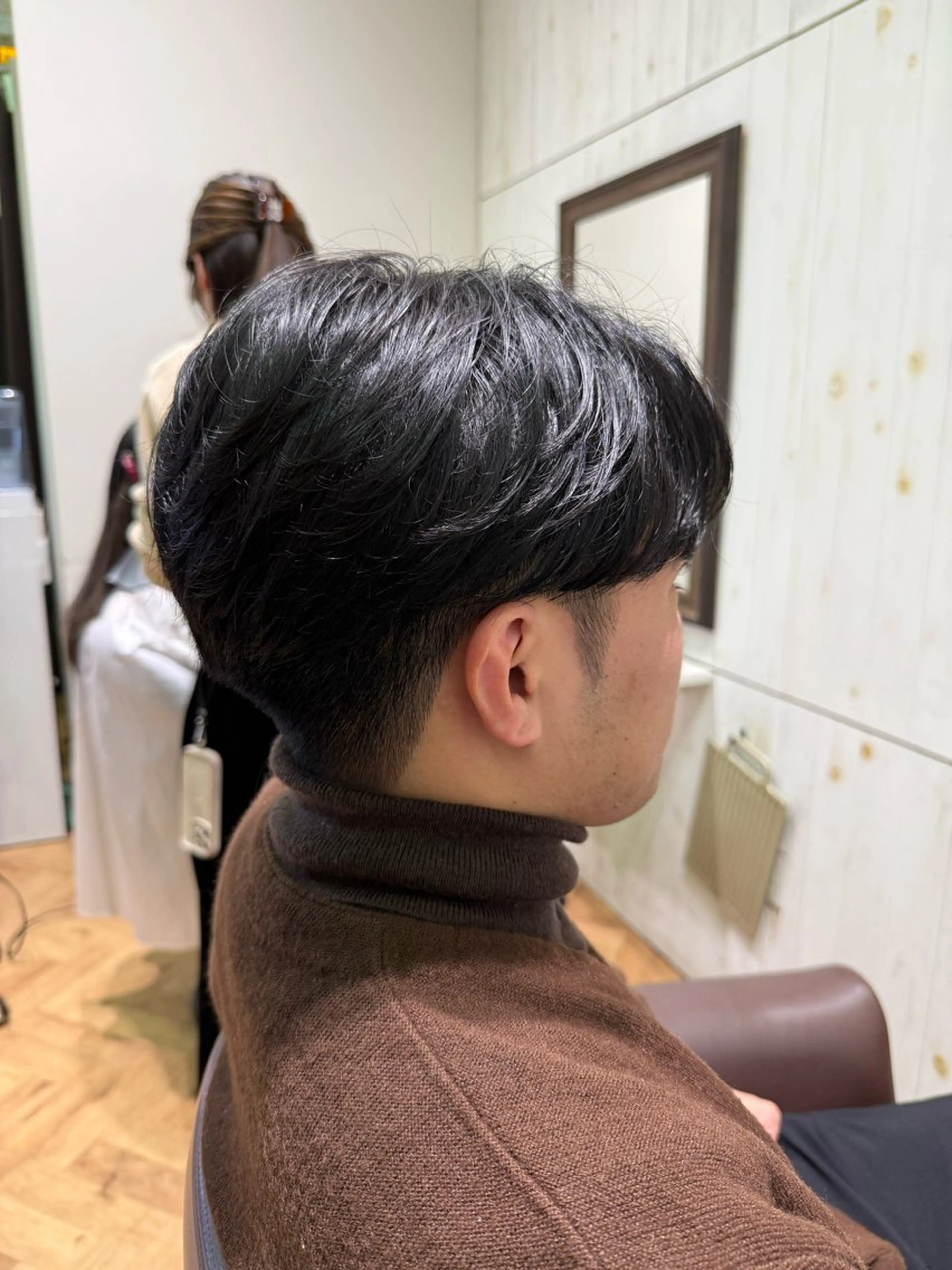 ショート メンズ ツーブロック くせ毛 溝口 槙里也のヘアスタイル