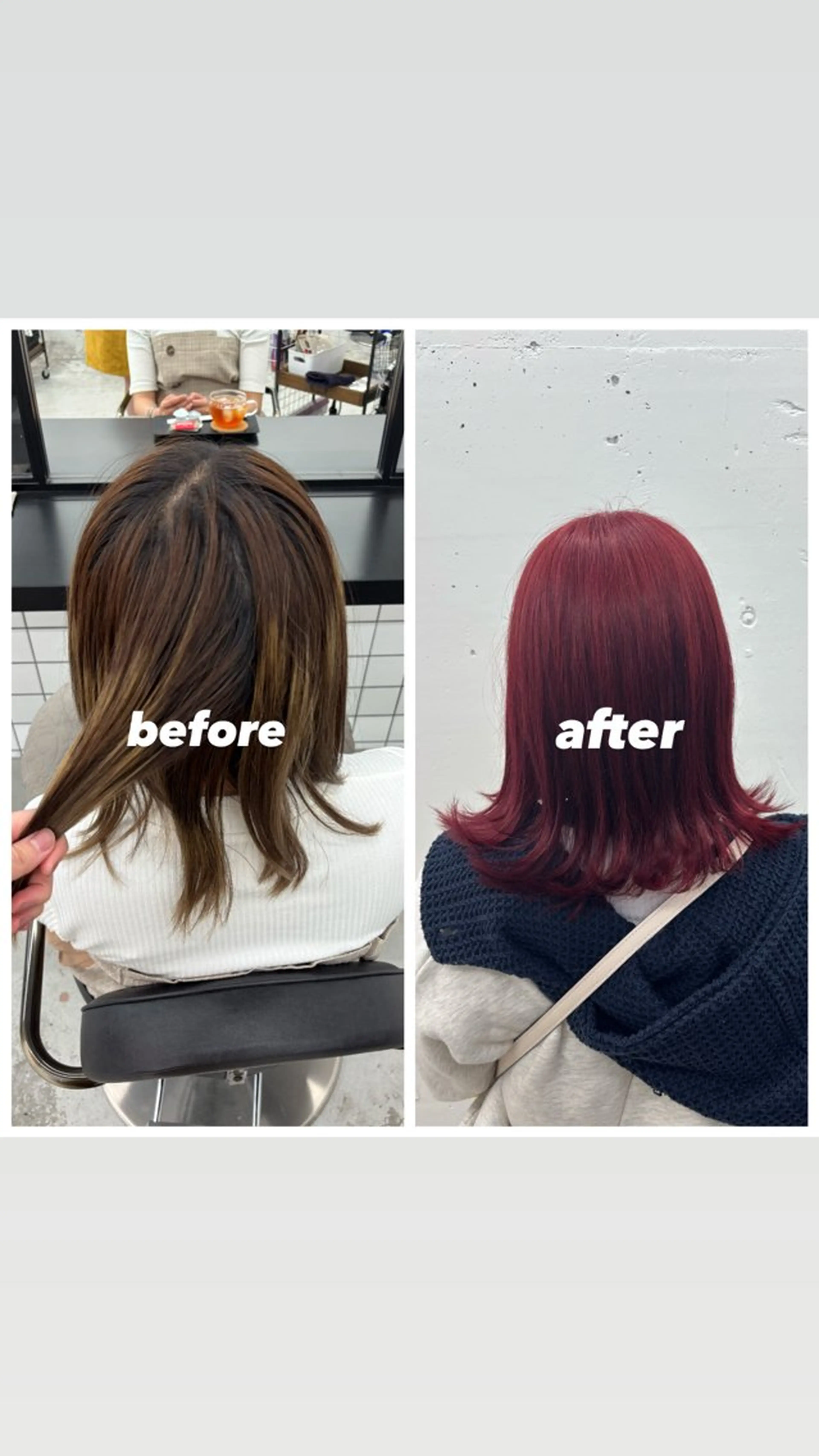ミディアム カラー レッドカラー ヘアカラー トリートメント ヘッドスパ 🌼あいり🌼 JILLSTUDIOのヘアスタイル