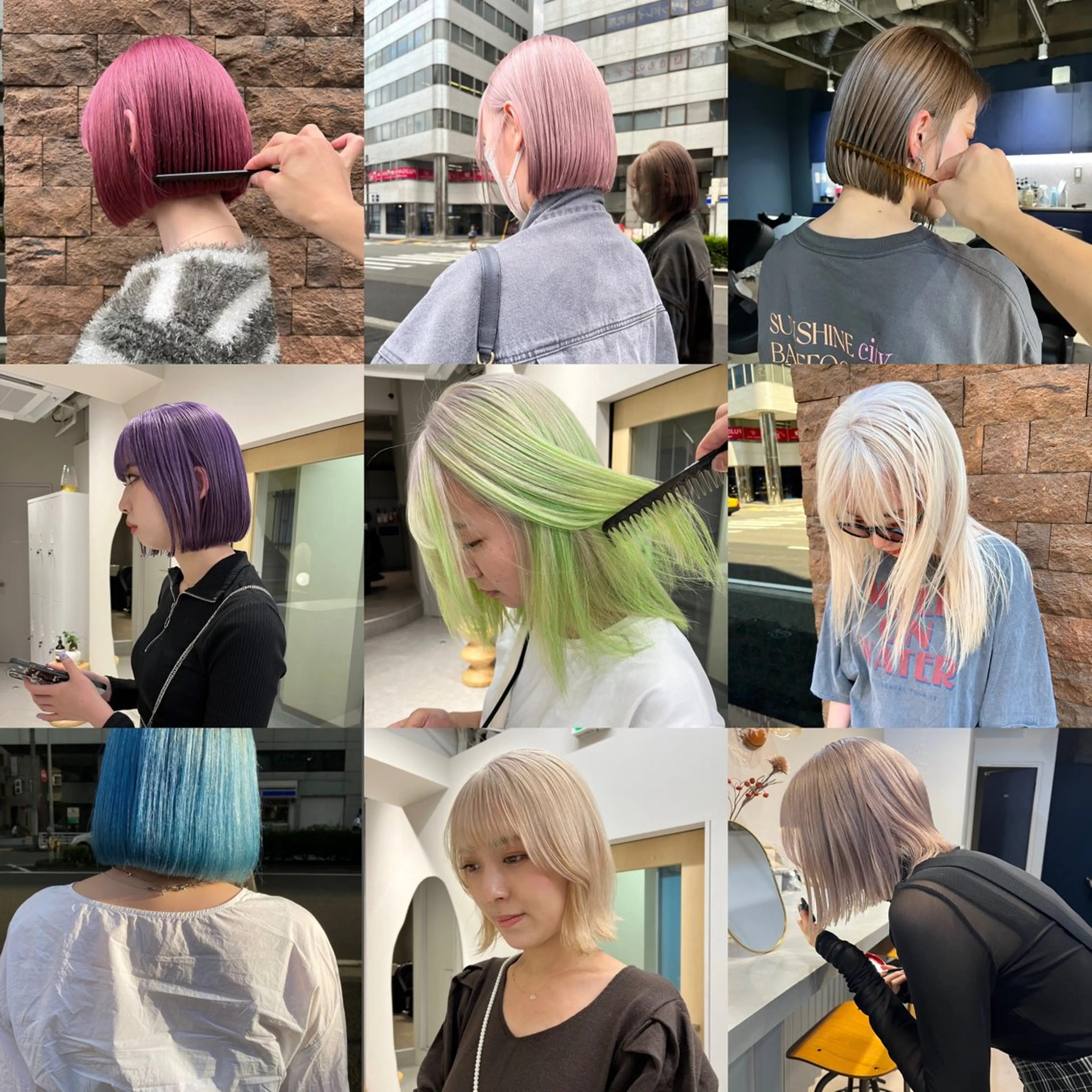 ショート ヘアカラー トリートメント ハイトーン/ ボブ 中村麟のヘアスタイル