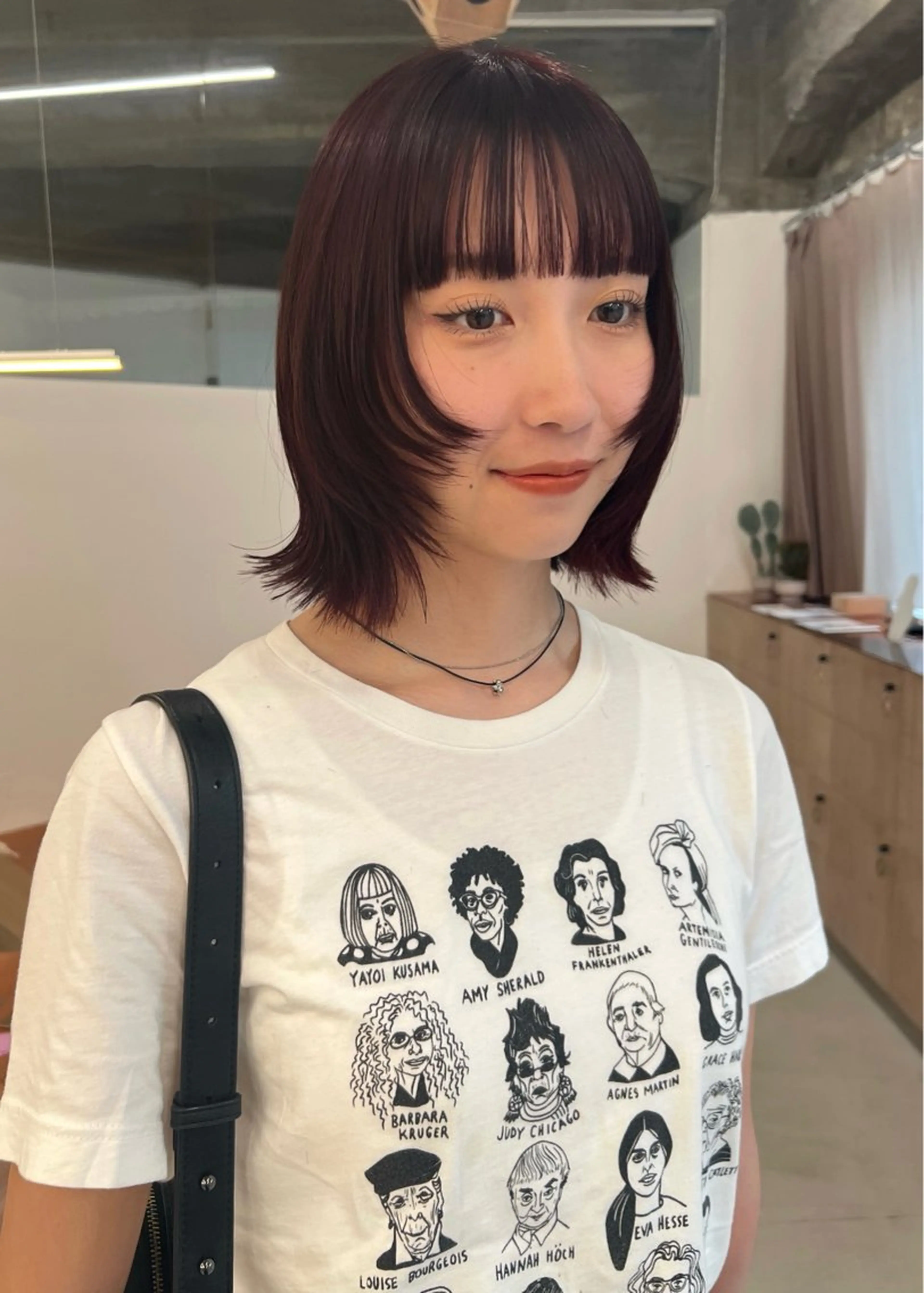 ミディアム カット ヘアカラー the hinc所属・miyu /大阪 /レイヤーカットのヘアスタイル