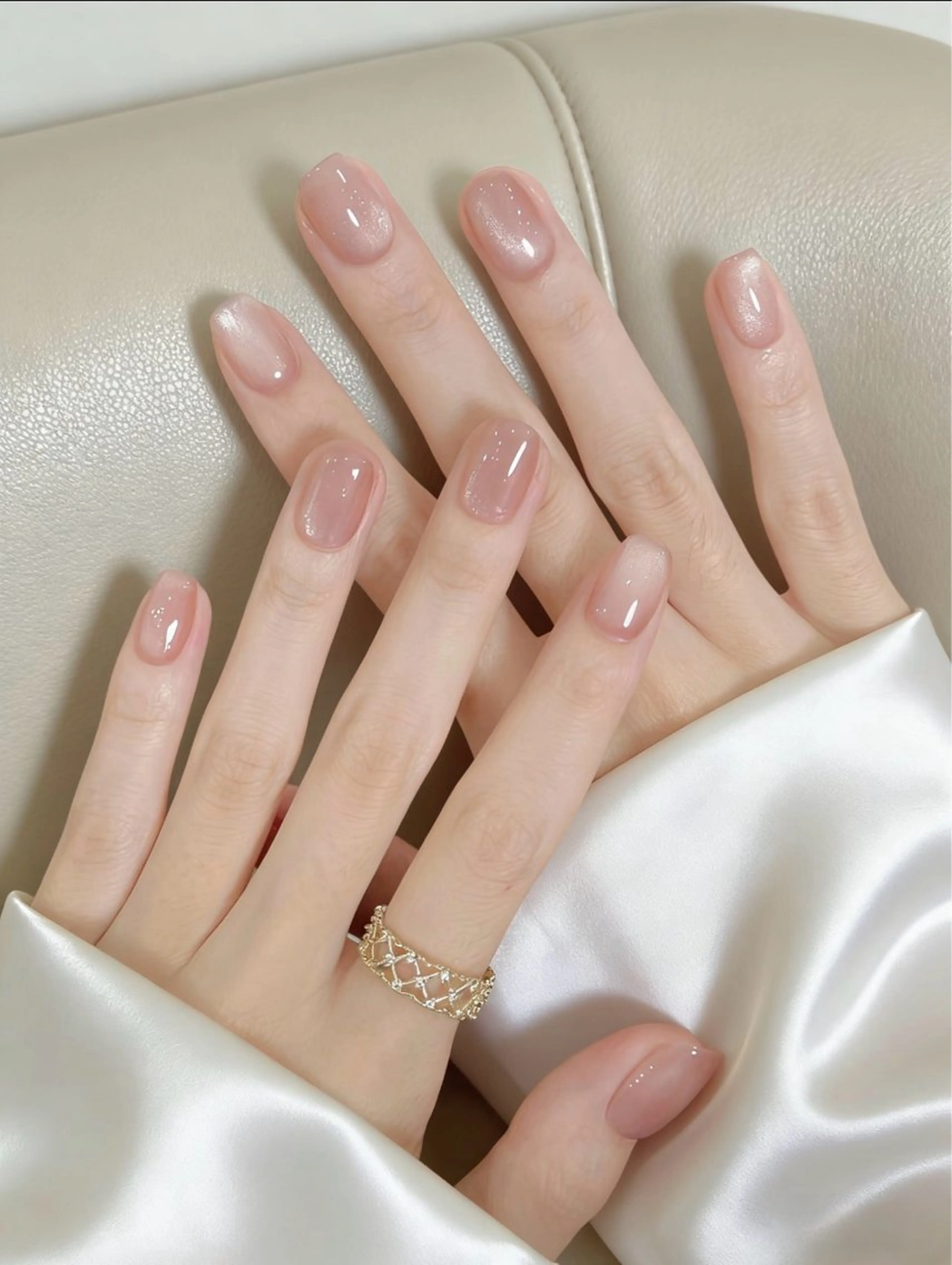 ネイル アートネイル オーロラネイル クリアネイル 長さ出し フレンチネイル 佐藤 笹のネイルデザイン