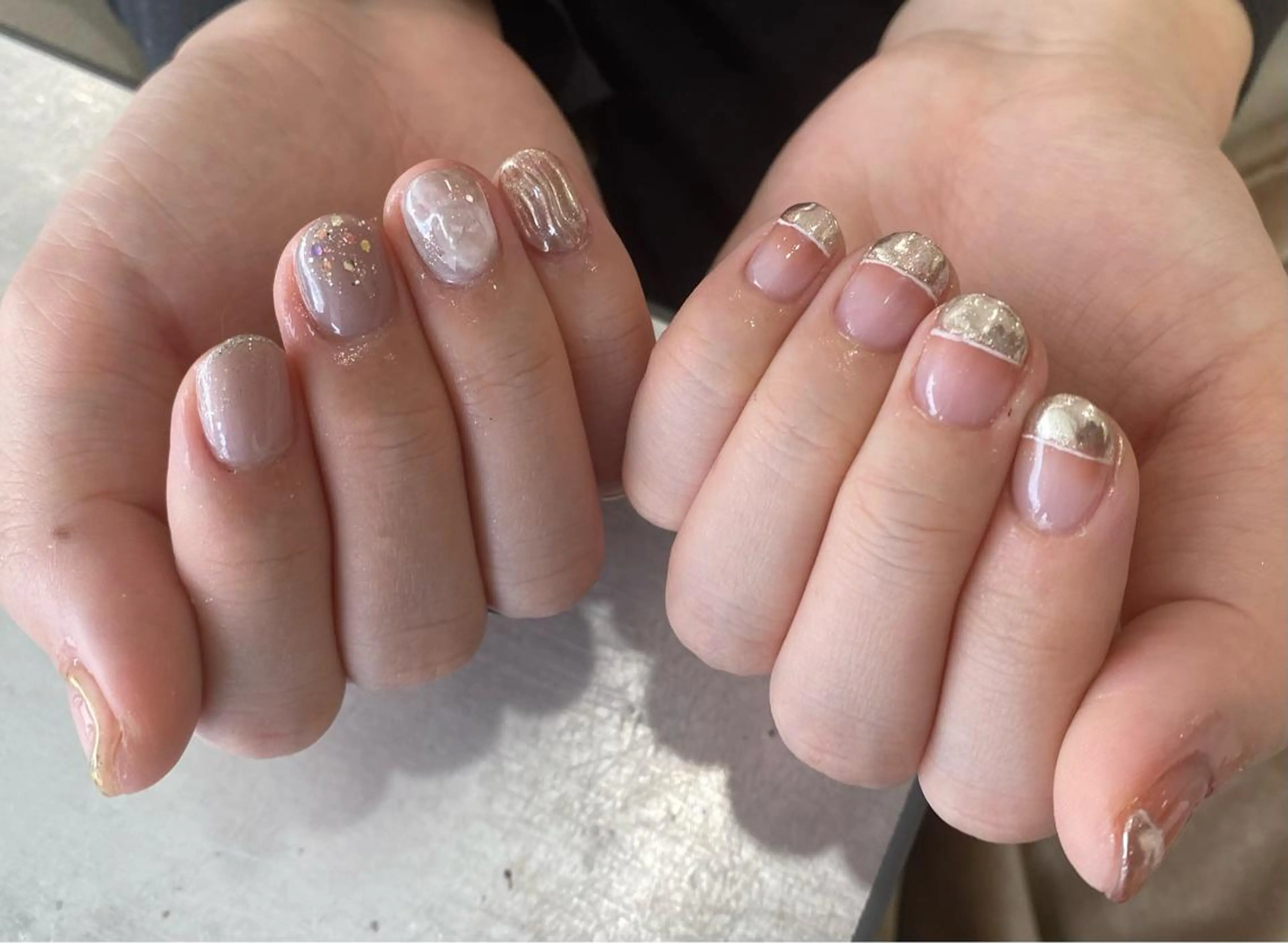 ネイル ミラーネイル ニュアンスネイル Raybeauty marinaのネイルデザイン