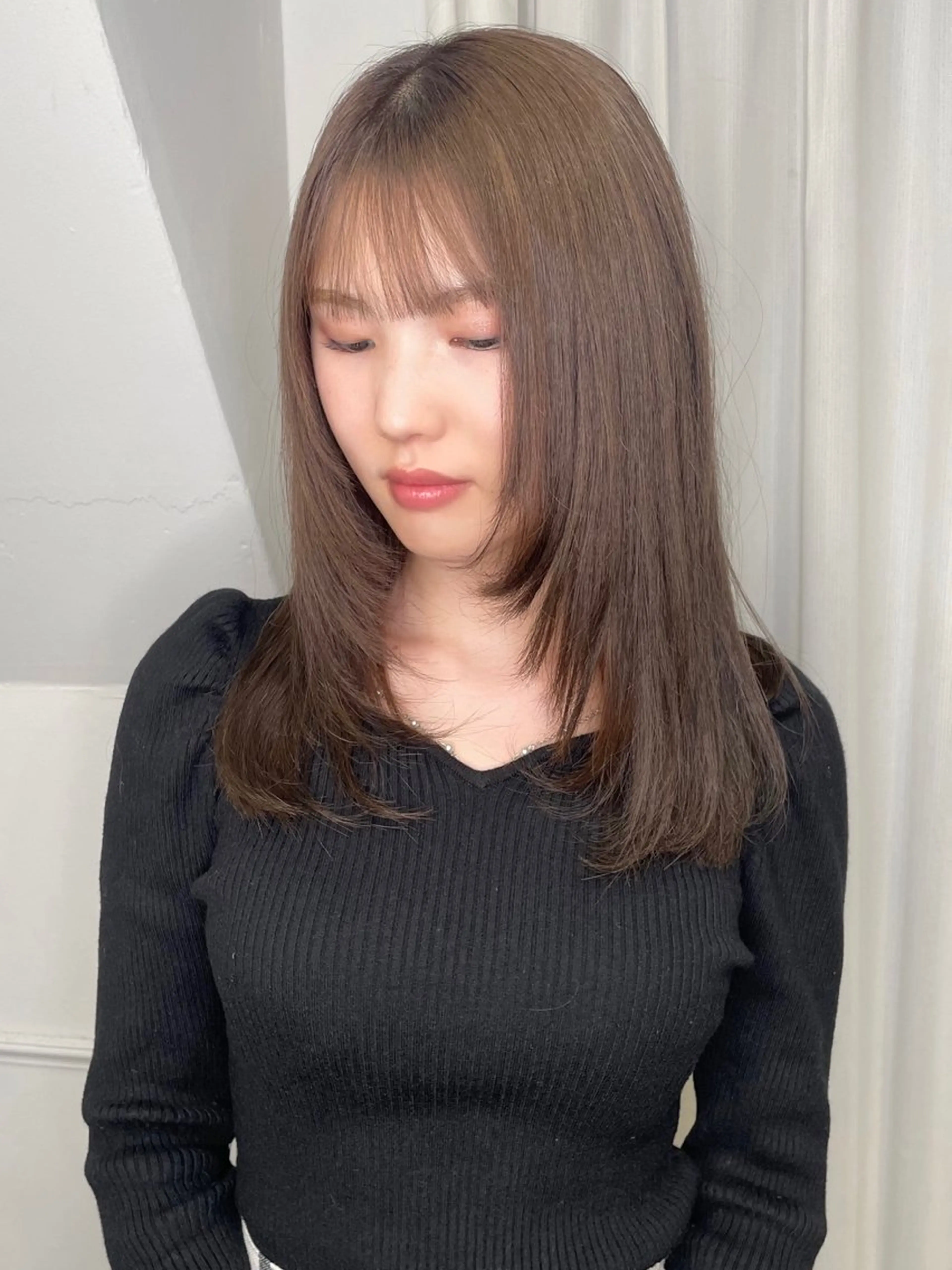 ロング カラー ヘアアレンジ カット ヘアカラー トリートメント maoブリーチ無し 似合わせカラーのヘアスタイル